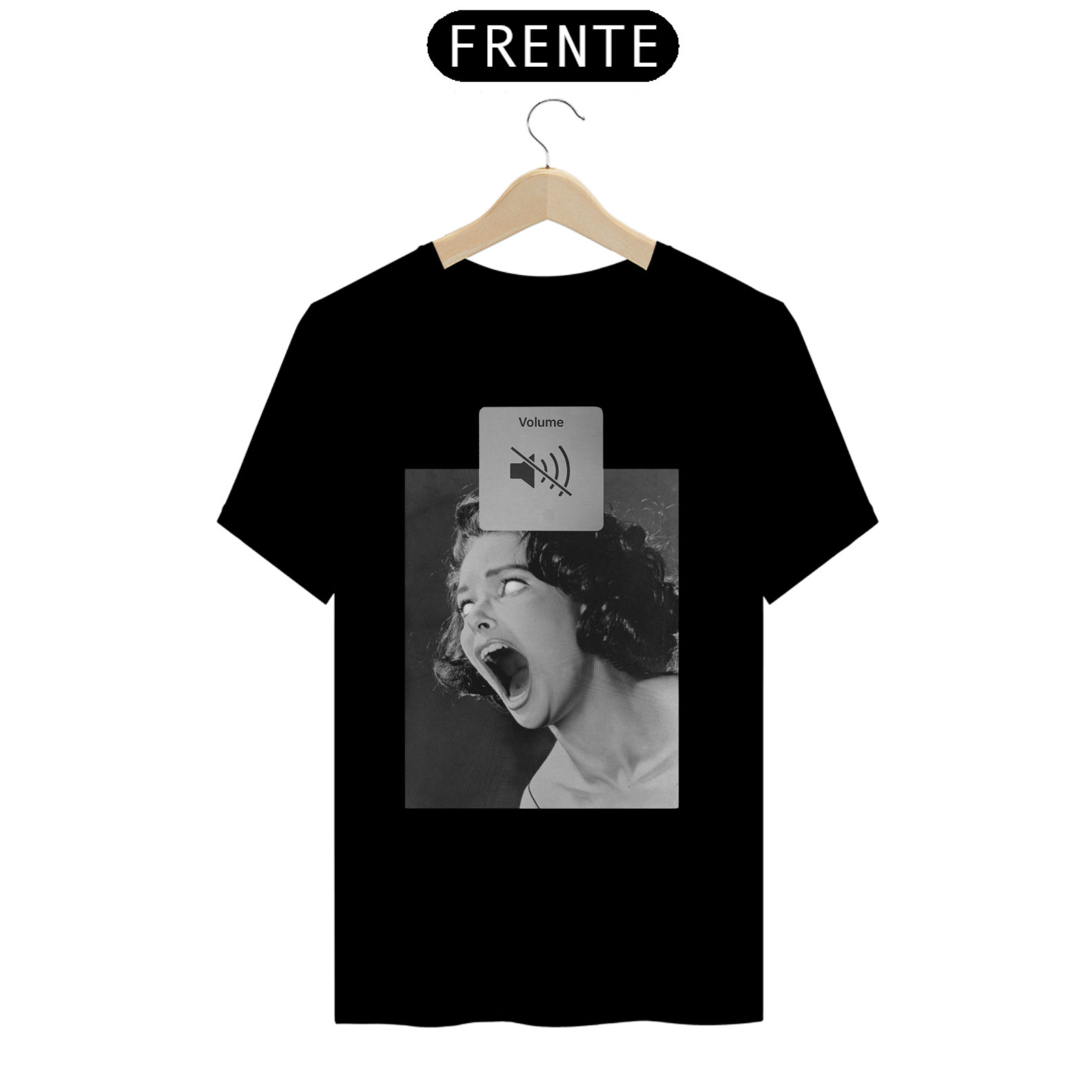 Camiseta Unissex Volume Mudo, preto e branco