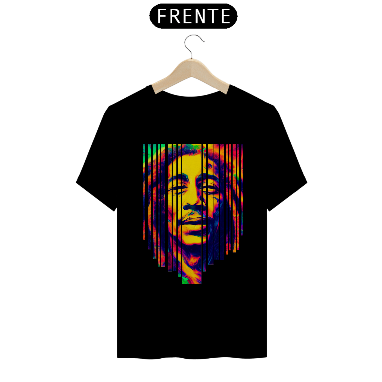Camiseta Masculina - Bob Marley Psicodélico