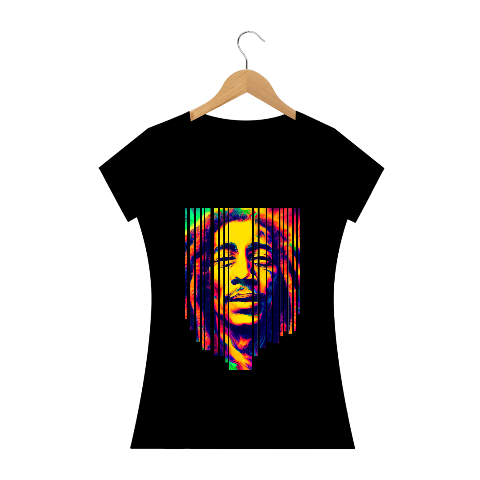 Camiseta Feminina - Bob Marley Psicodélico
