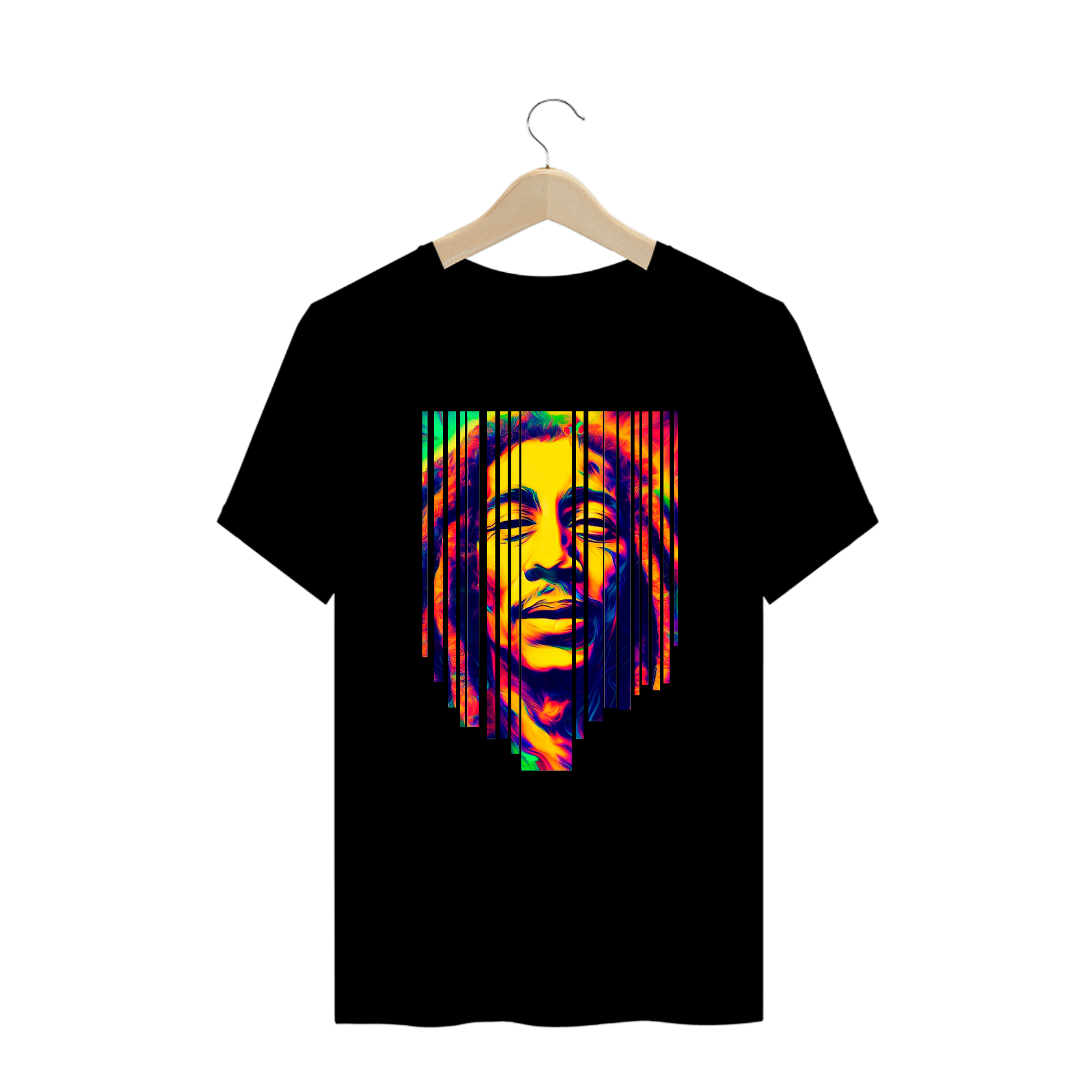 Camiseta Plus Size - Bob Marley Psicodélico