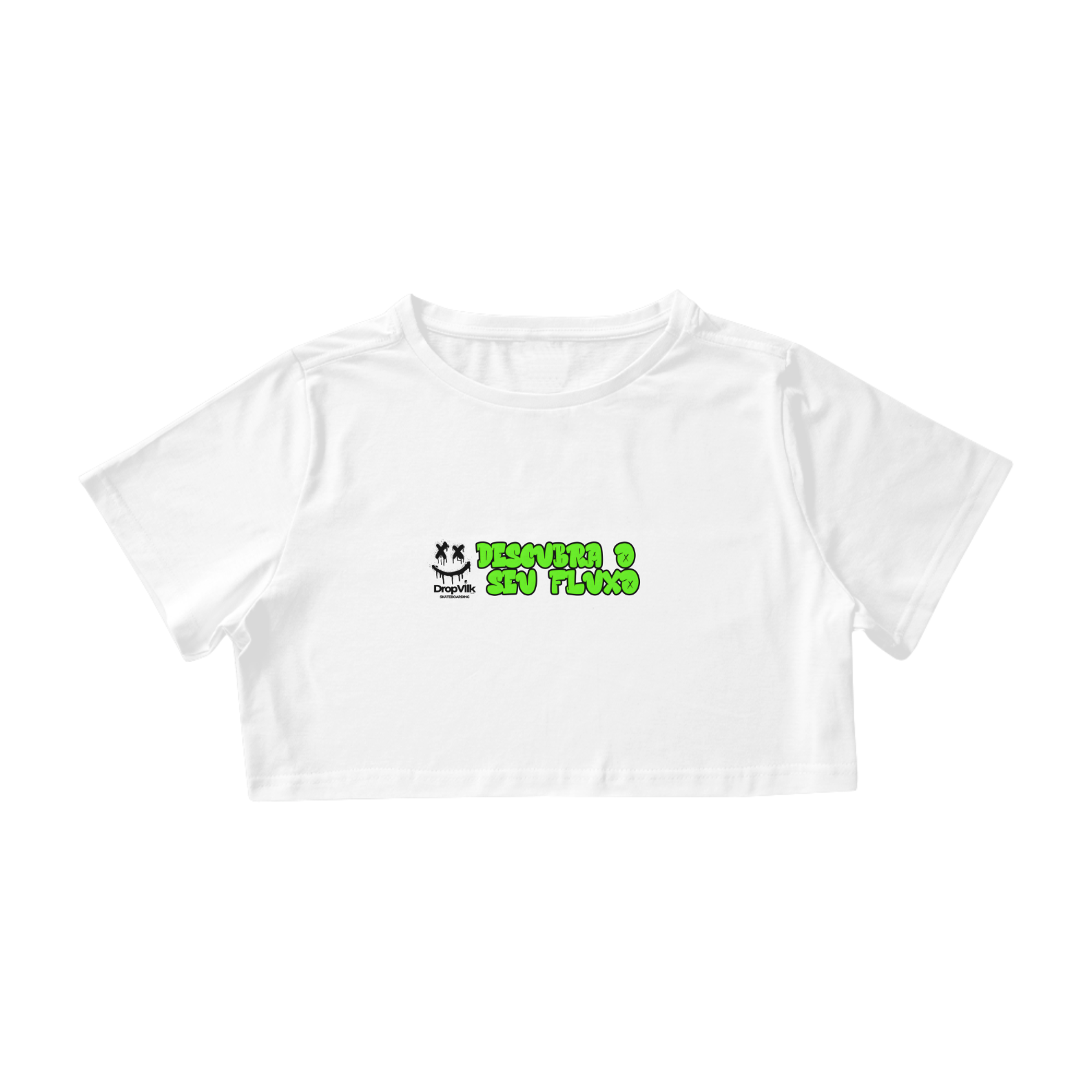 Cropped streetwear branco Descubra o seu fluxo