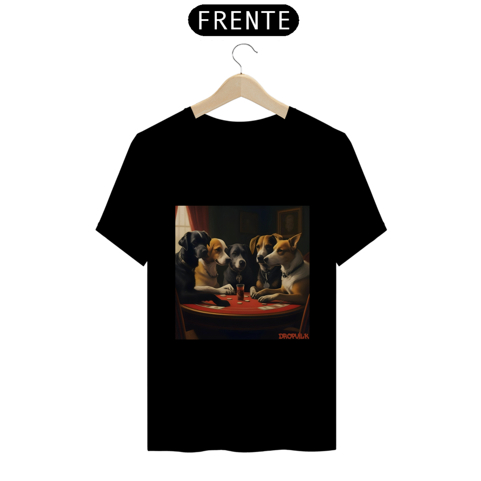Camiseta Dogs Playing Poker - Dropvilk