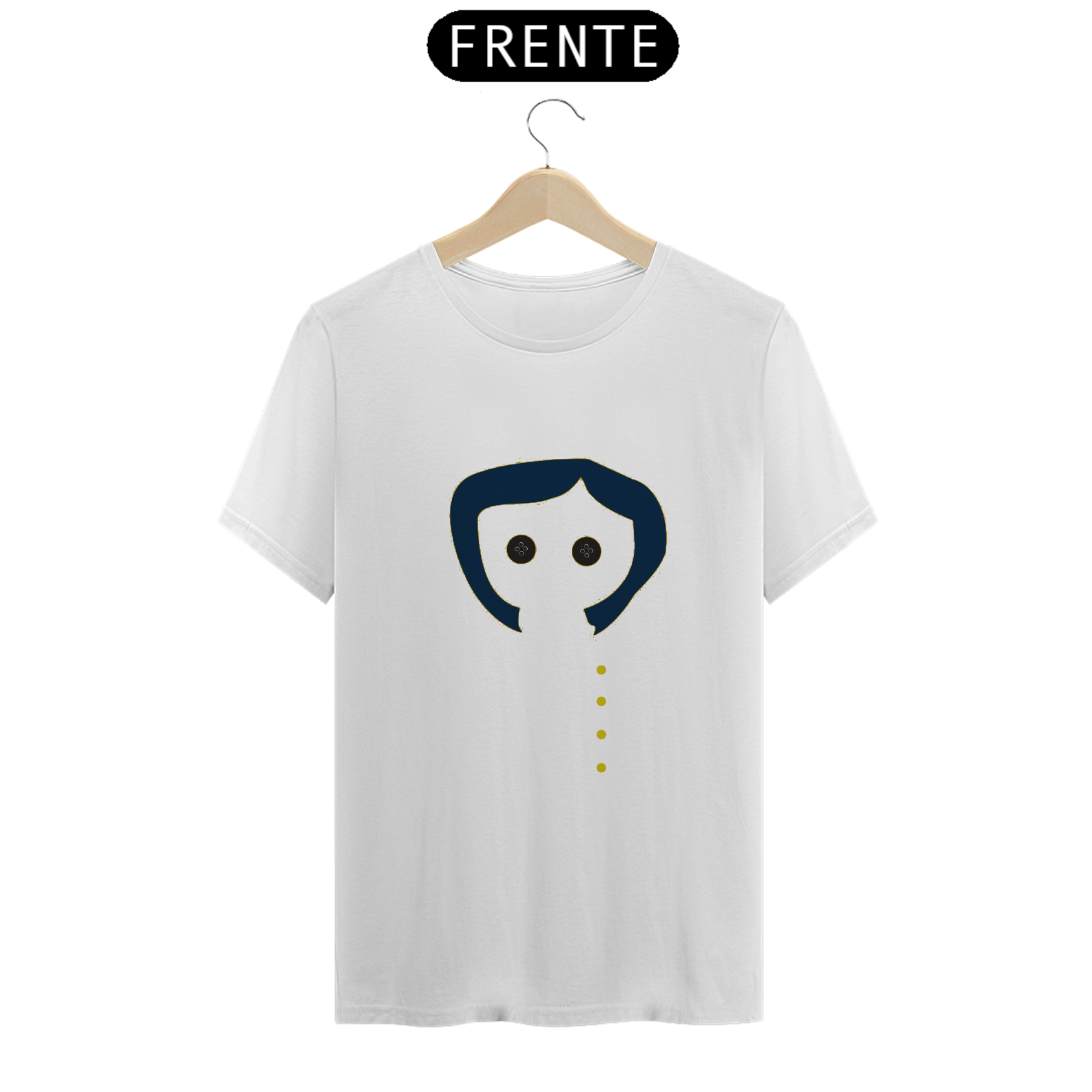 Camiseta Coraline Olhos de Botão