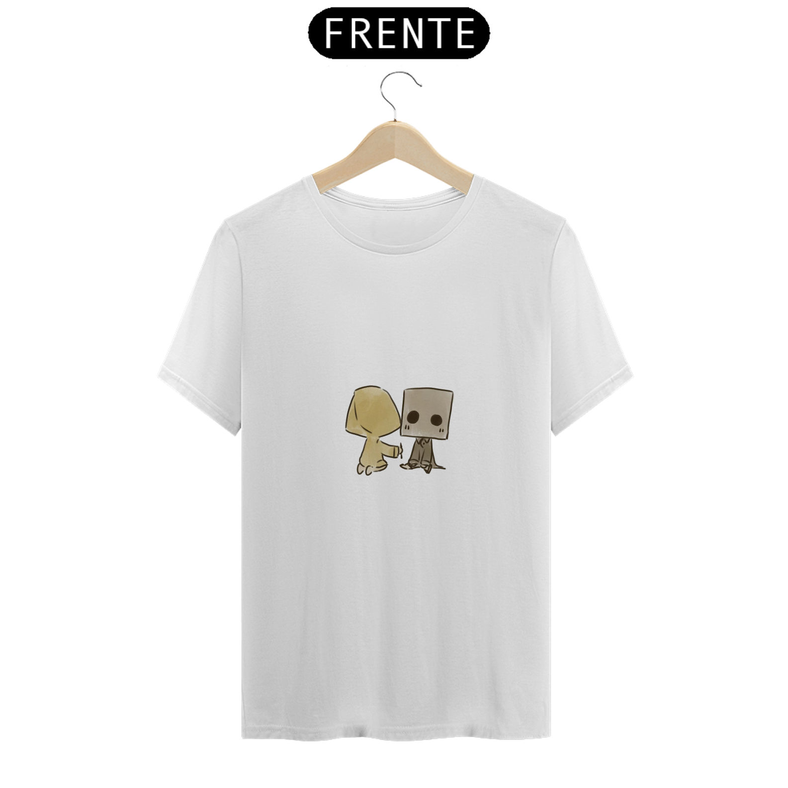 Camiseta Little Nightmares - Mono e Six desenho