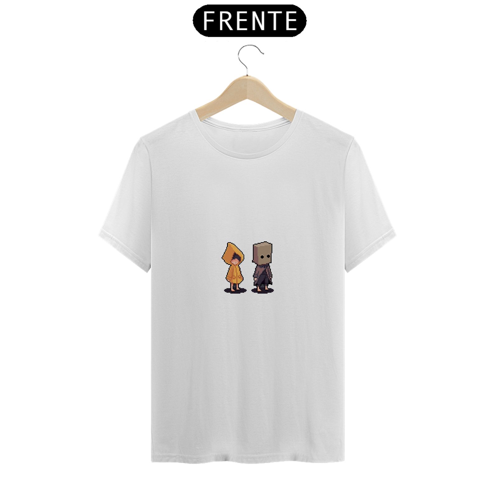 Camiseta Little Nightmares - Mono e Six Pixelados