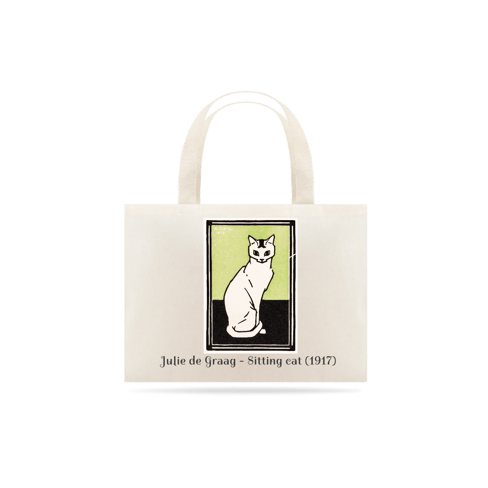 Ecobag Julie de Graag - Gato sentado (1917b)