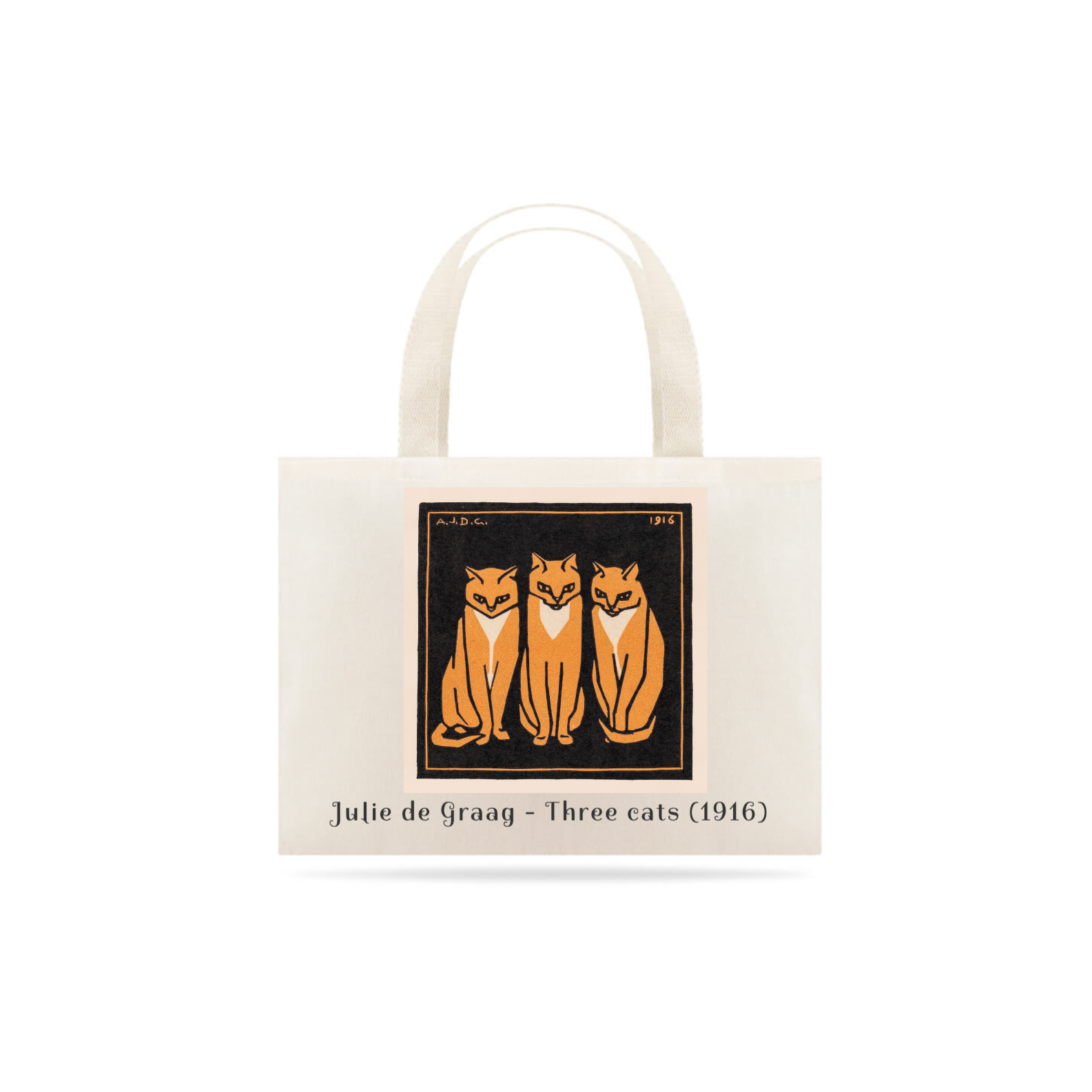 Ecobag Julie de Graag - Três gatos (1916)