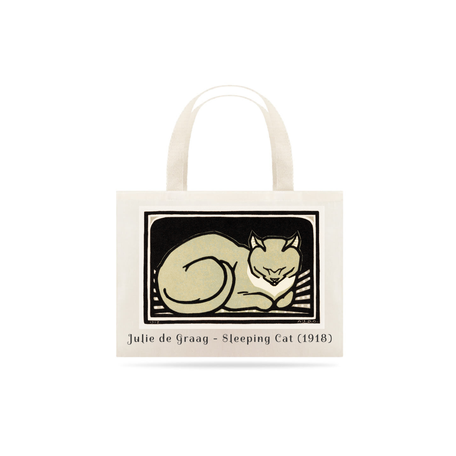 Ecobag Julie de Graag - Gato dormindo (1918)