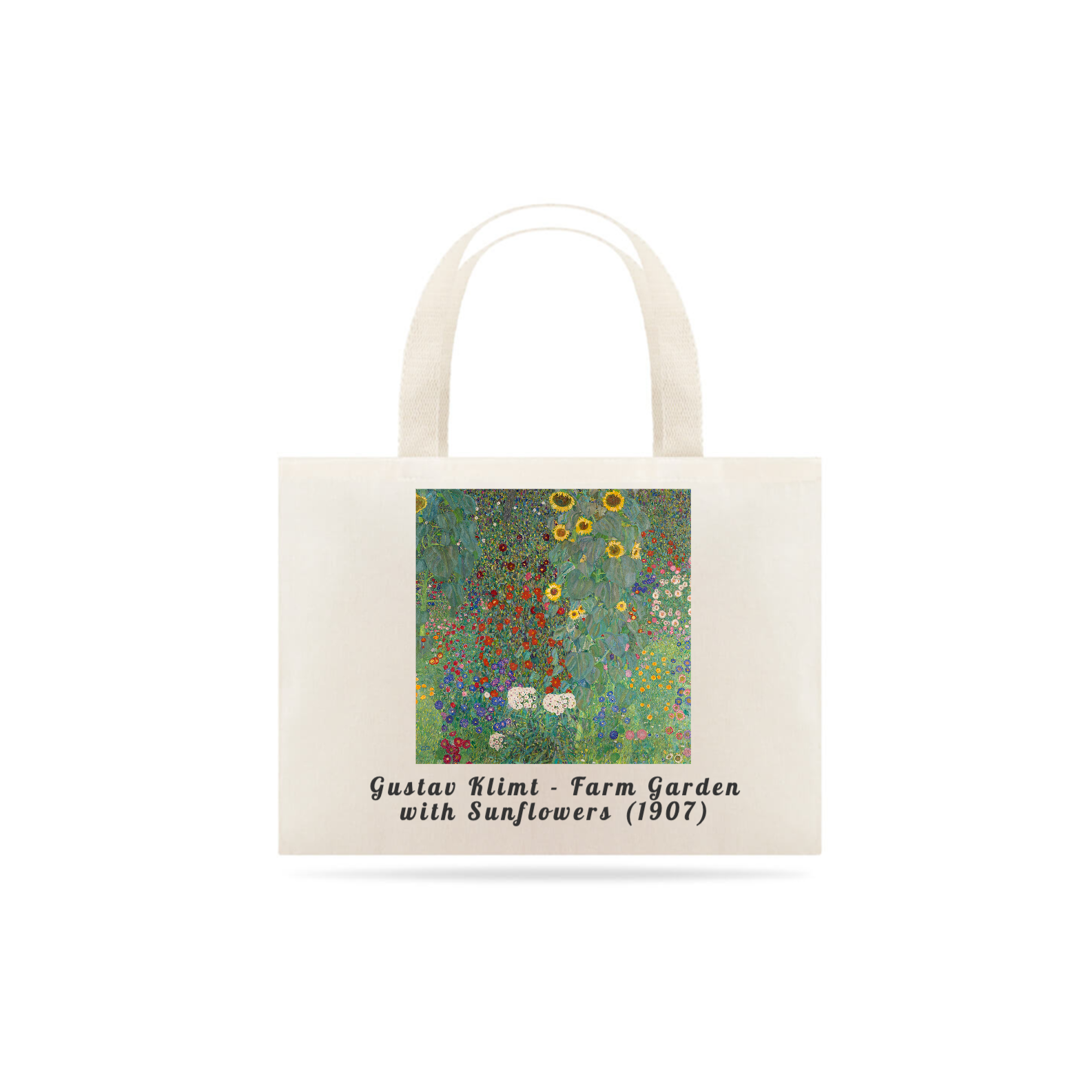 Ecobag Gustav Klimt - Jardin com girassois 