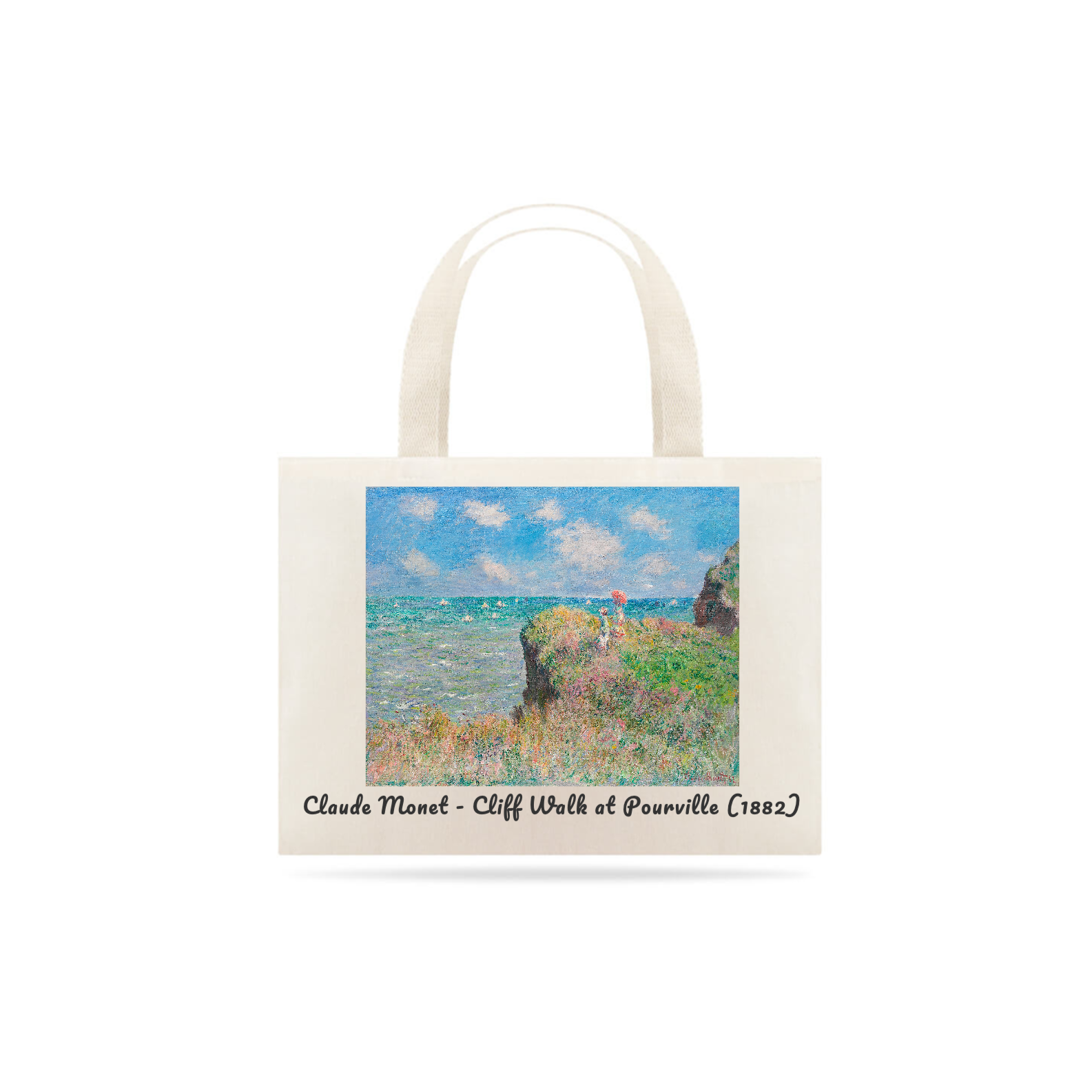 Ecobag Claude Monet - Passeio no penhasco de Pourville