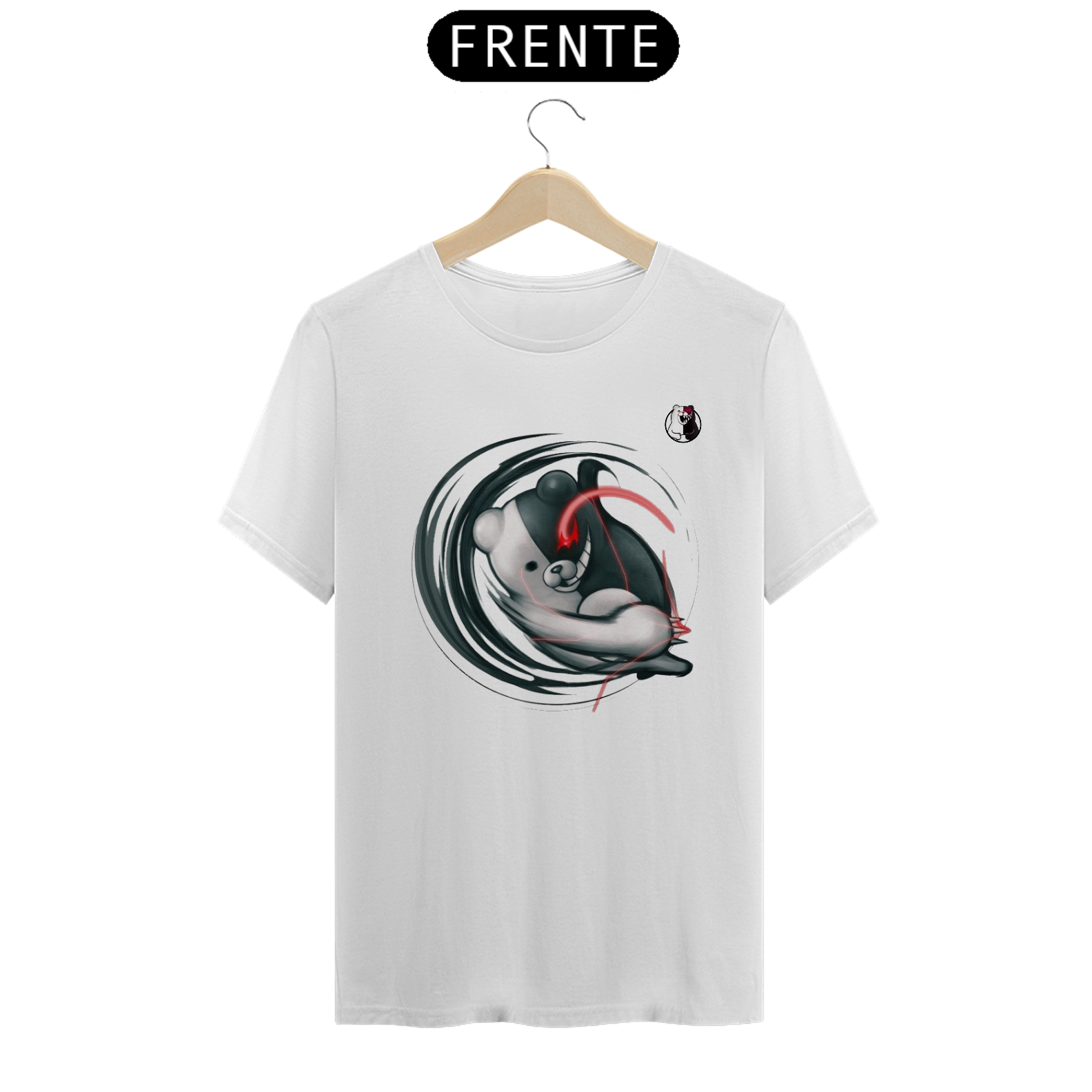 camiseta T-Shirt Classic com estampa do monokuma de danganronpa