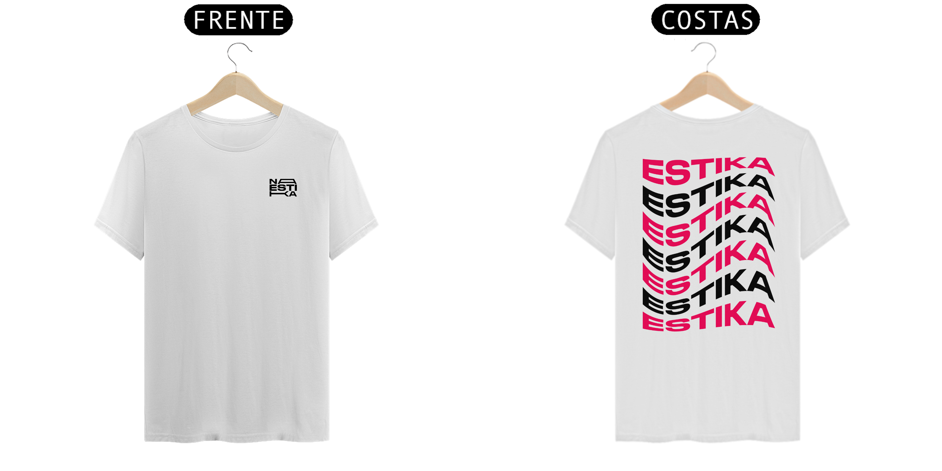 Camiseta NA ESTIKA White and Pink