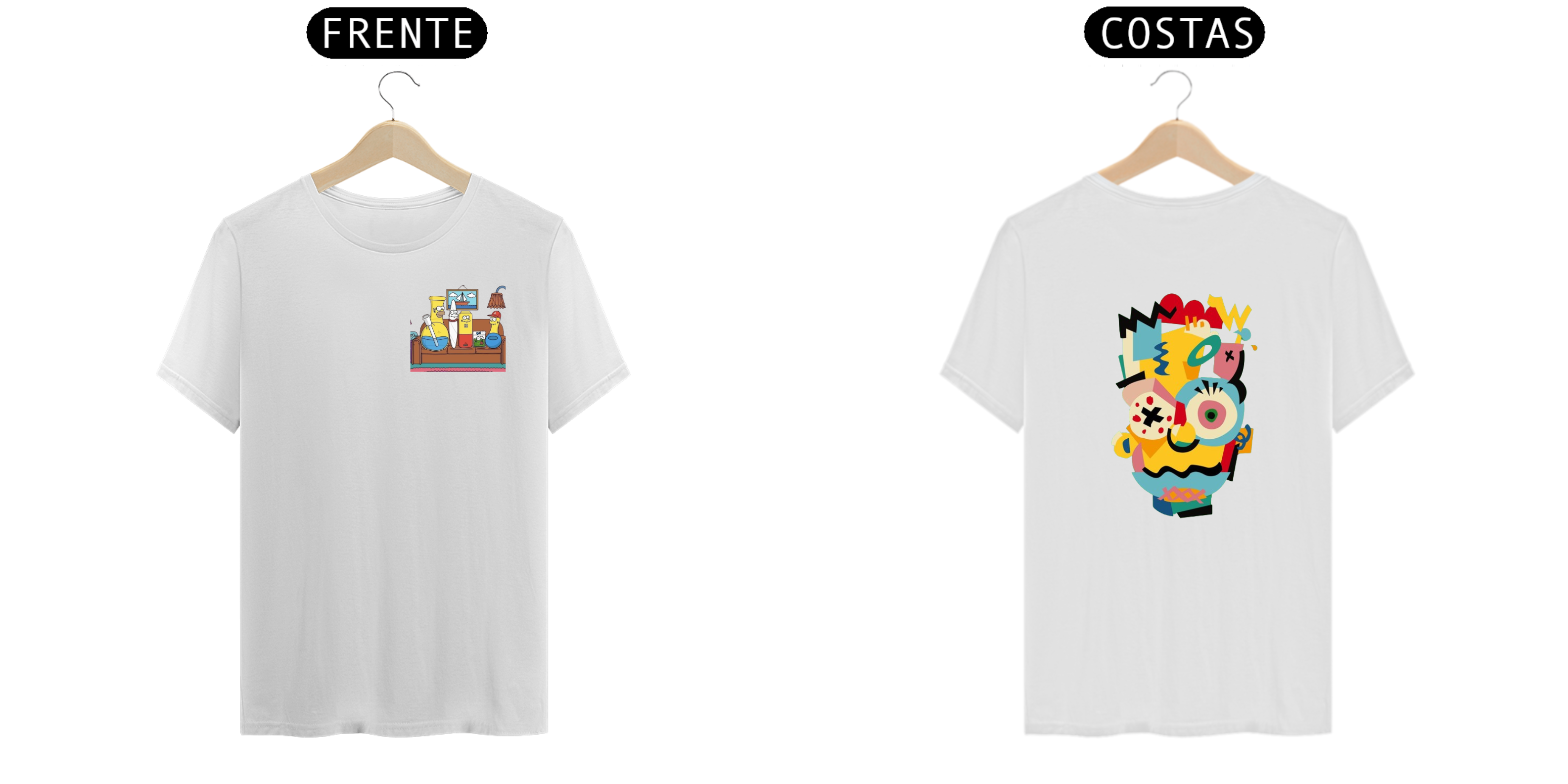 Camiseta Premium - Simpsons Branca