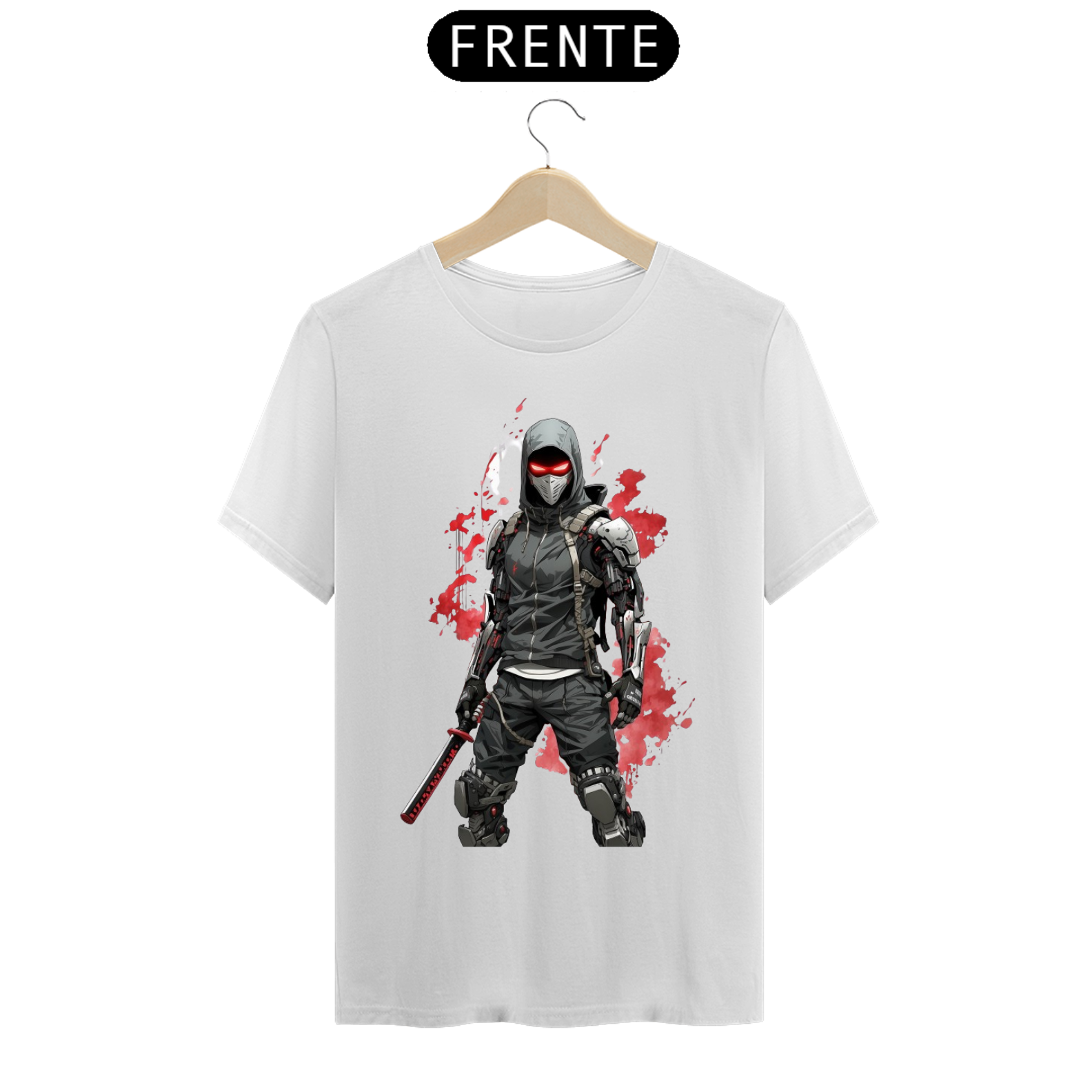 Camisa com estampa de guerreiro 