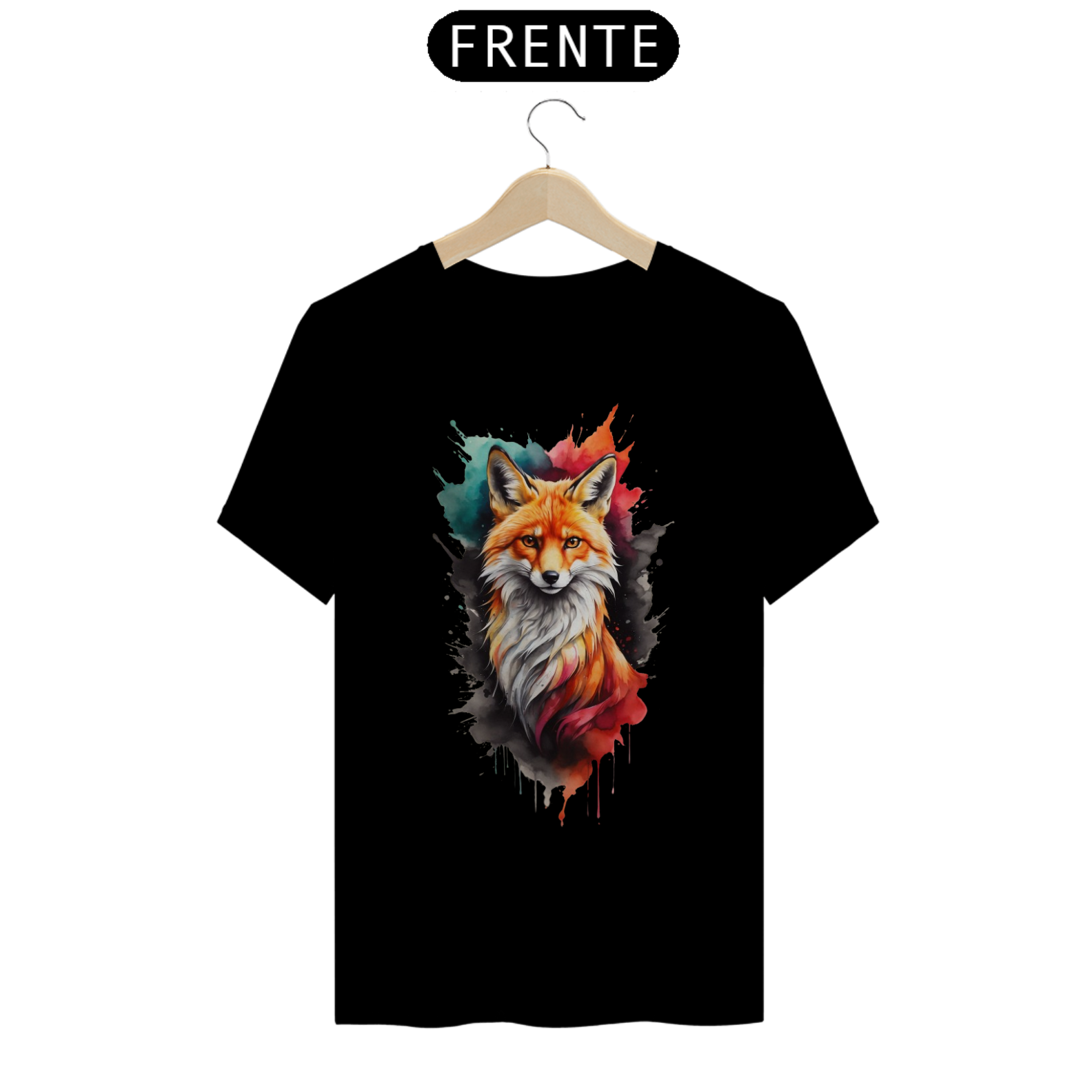 Nome do produto: Camiseta com estampa de raposa