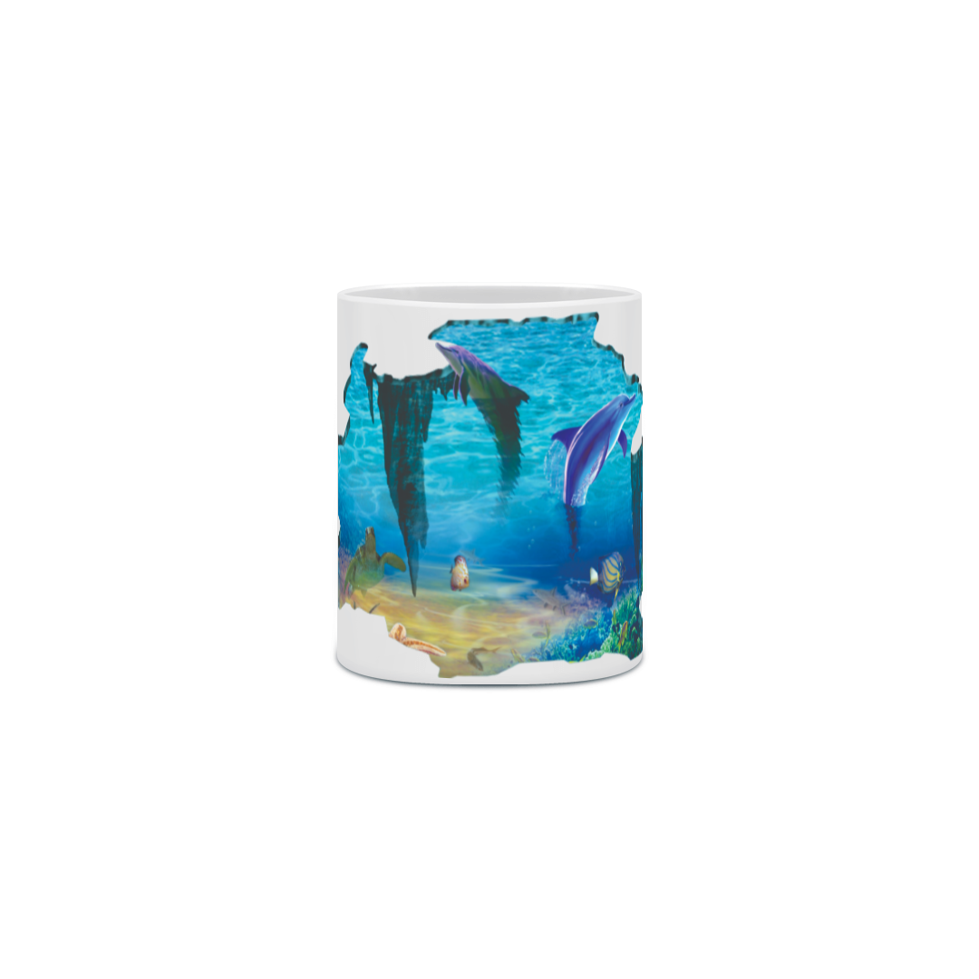 Caneca 3d Fundo do Mar
