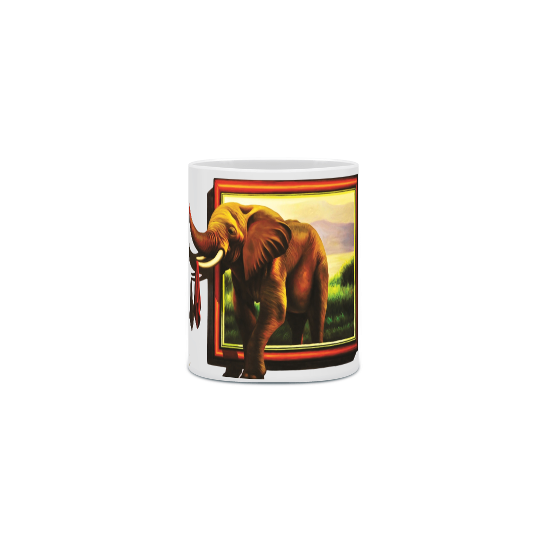 Nome do produto: Caneca 3d Elefante Personalizada 