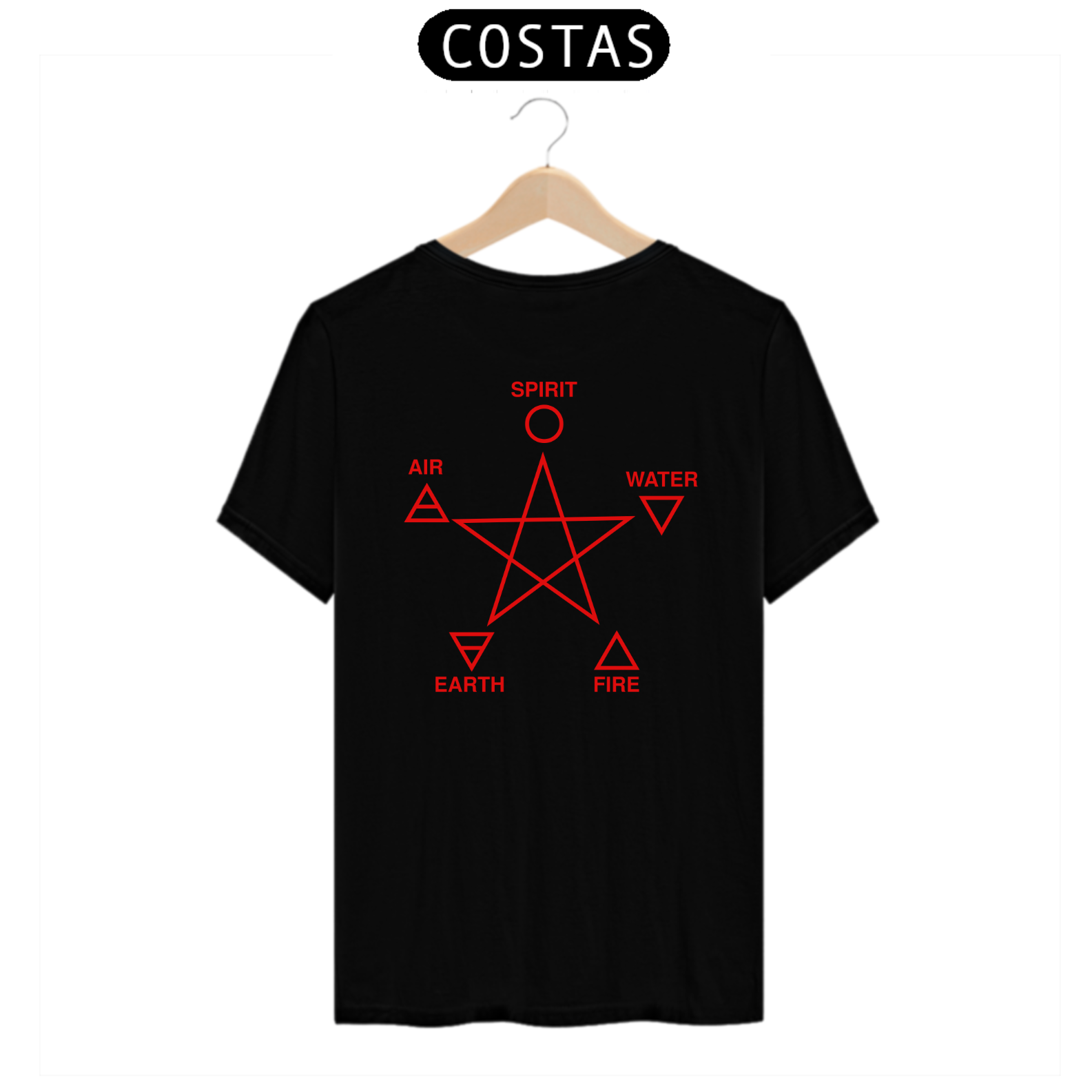 camiseta Pentagrama 4 elementos