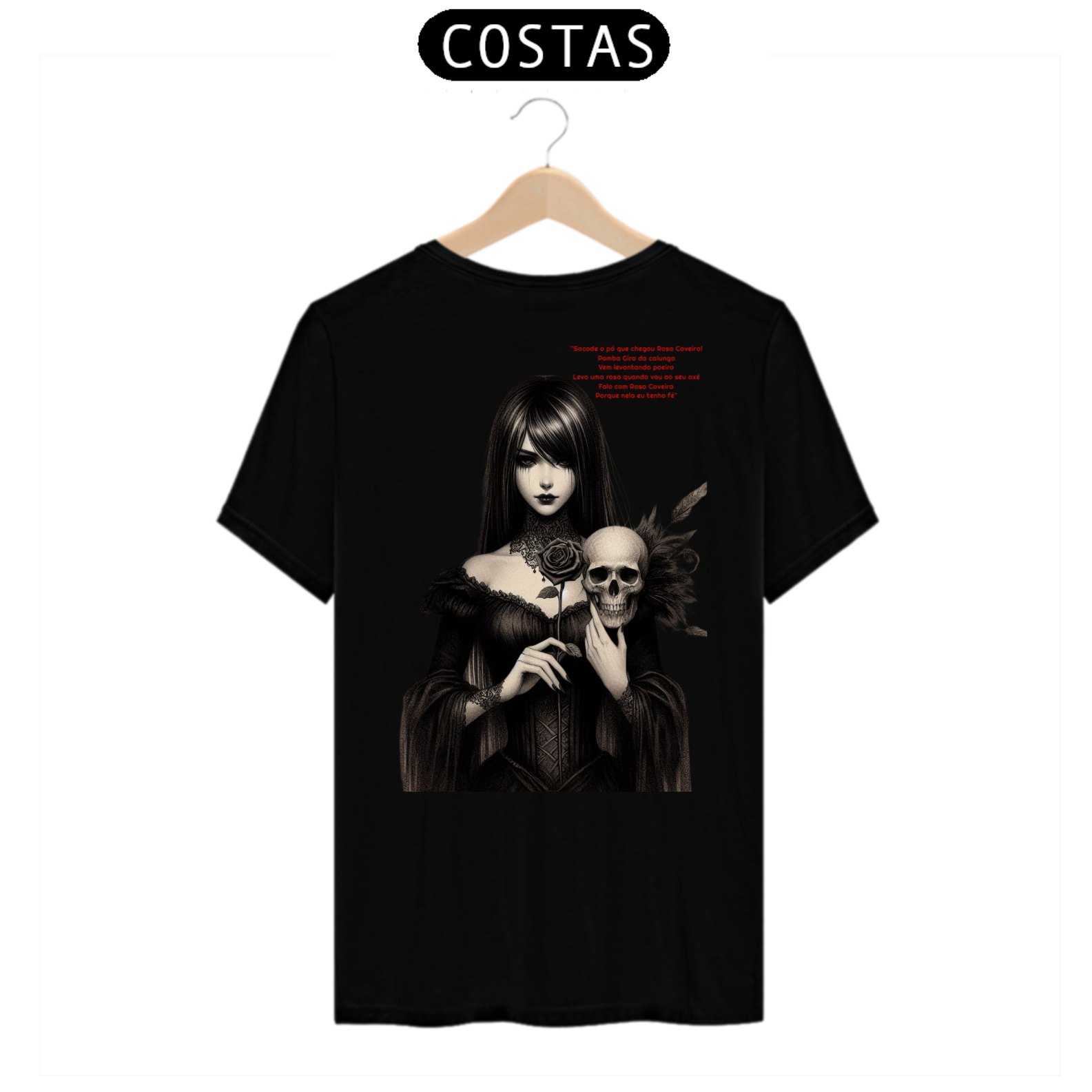 Camiseta Rosa Caveira