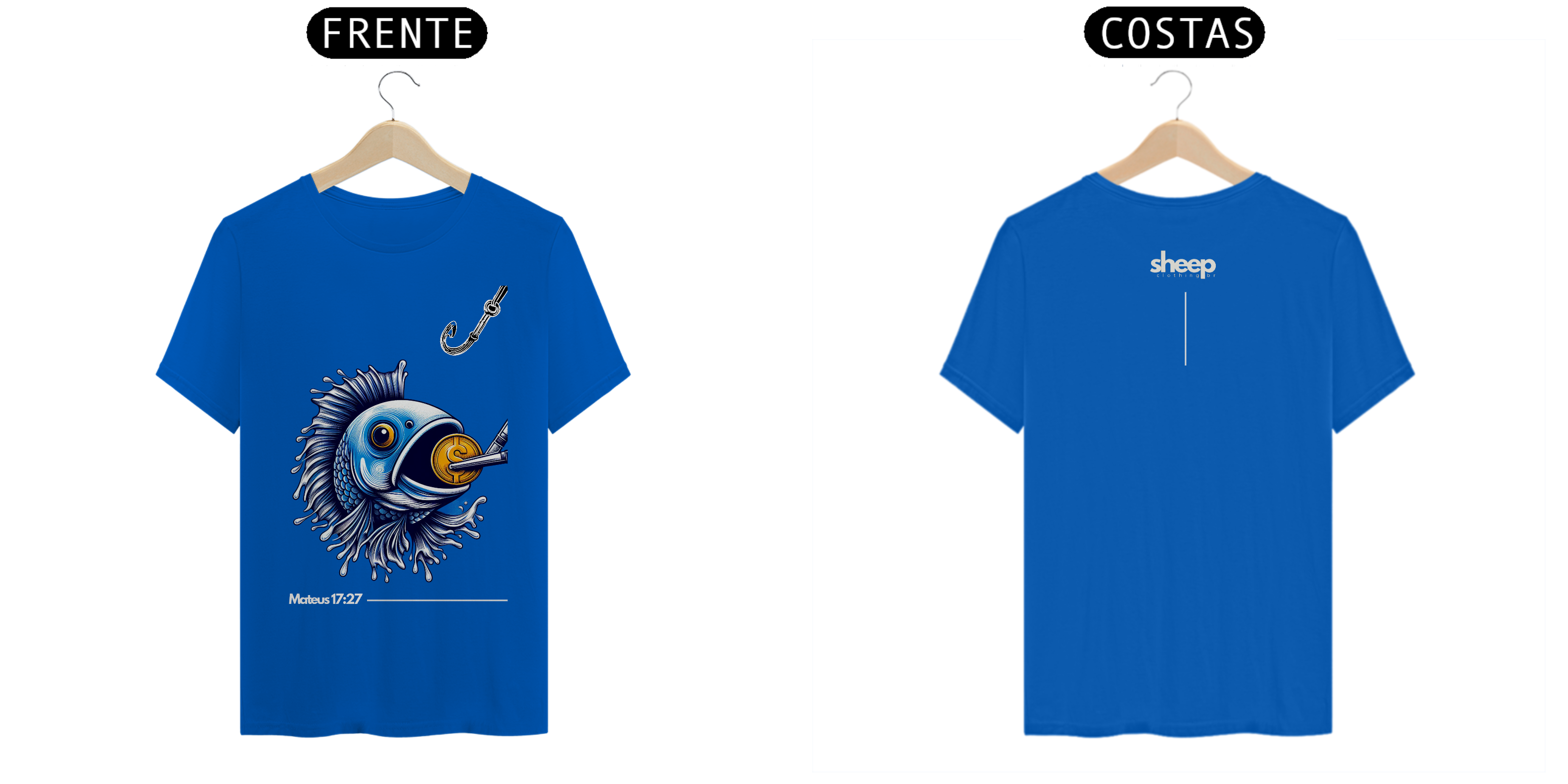 T-SHIRT - SHC-BIBLE Peixe e a moeda