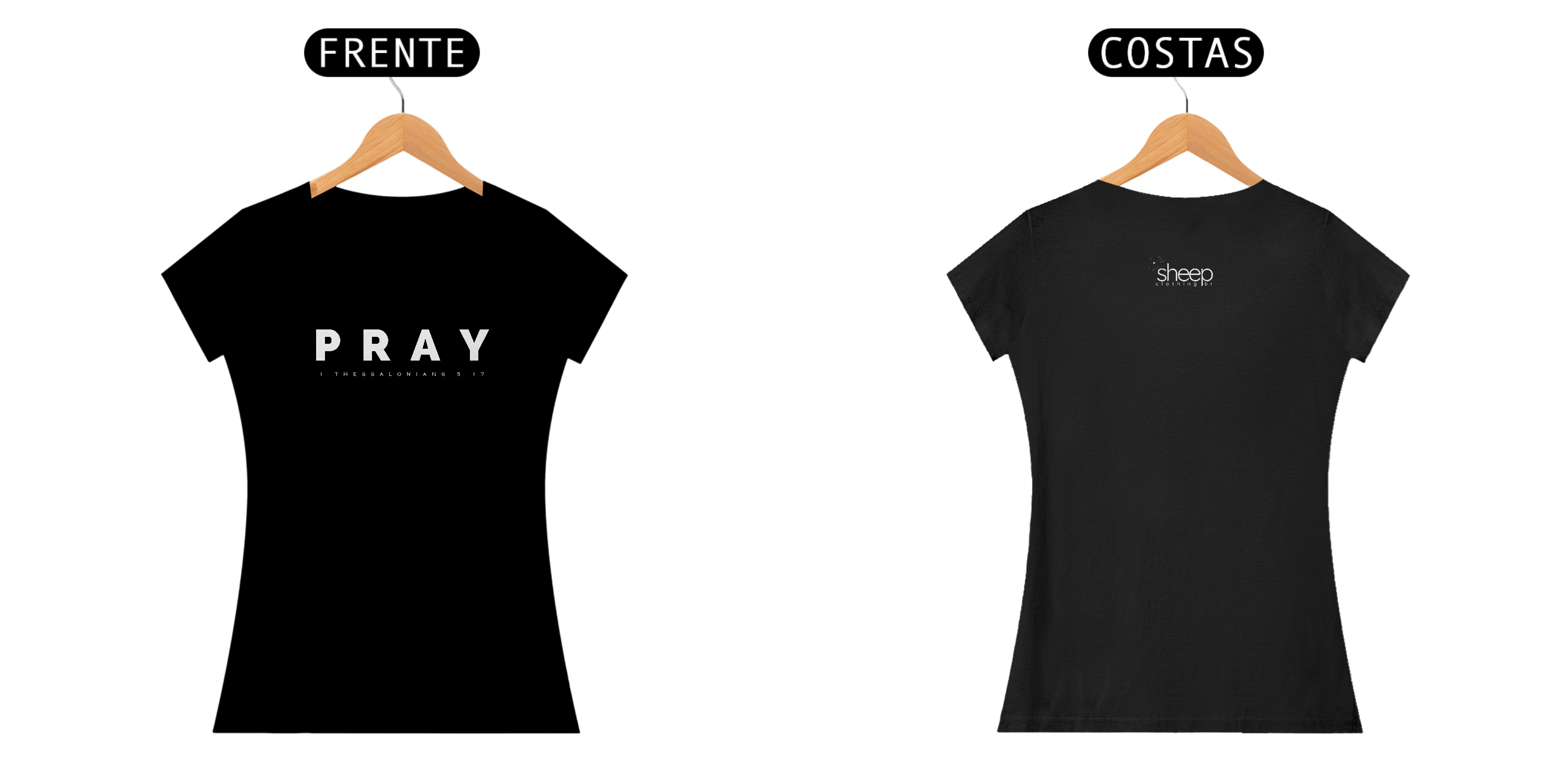 Sheep Woman - BLACK Pray 1Ts 5:17