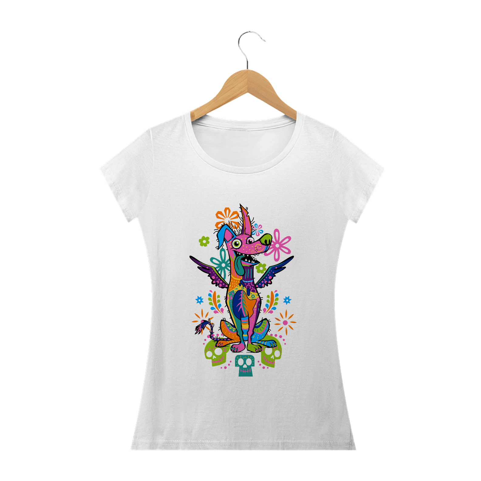 Camisa Dog Flowers