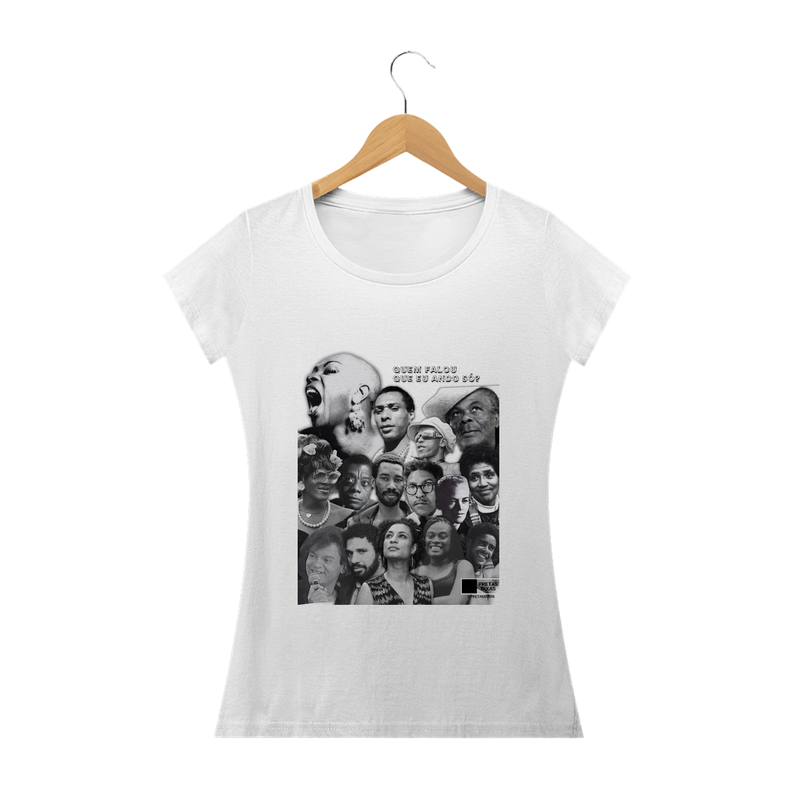 Camiseta Baby Long Pretas Bixas