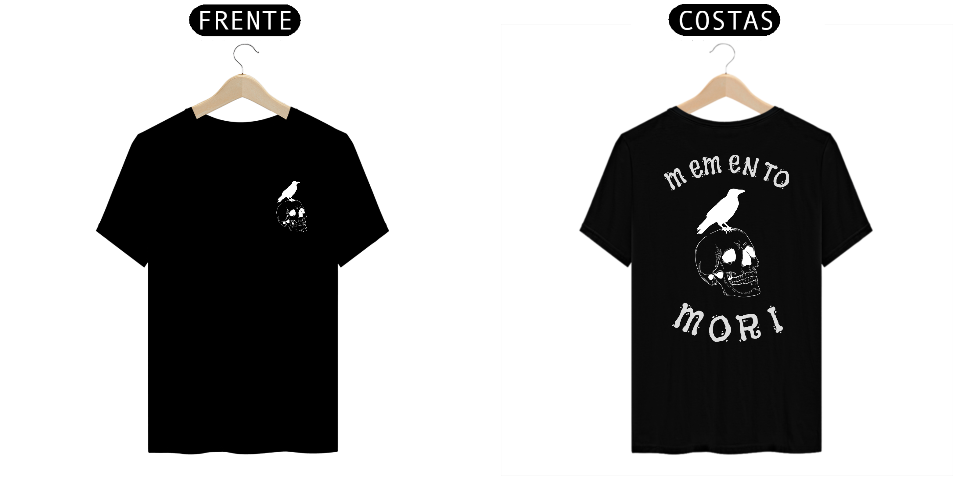 Camisa T Masculina, estampada memento mori