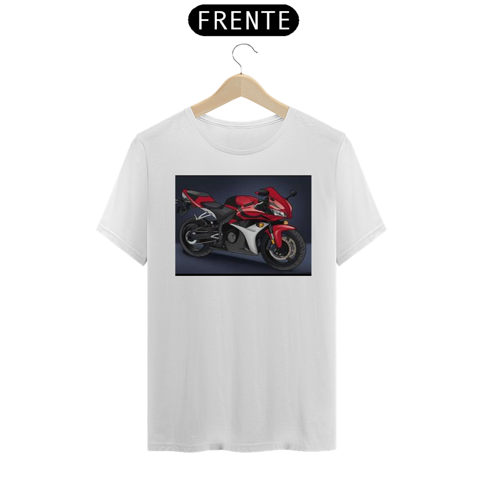 camiseta com estampa de moto