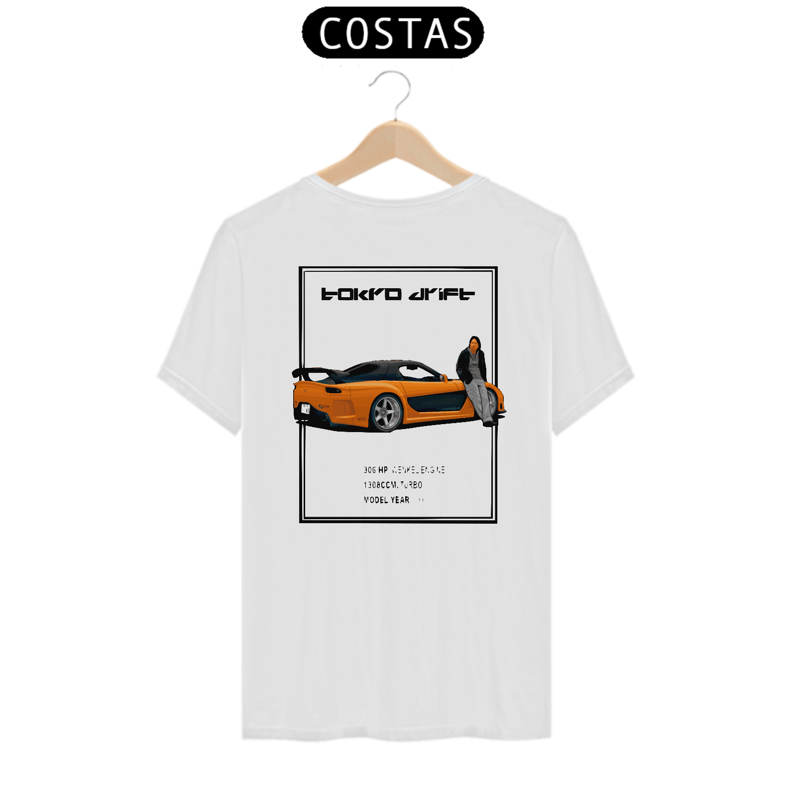 Camiseta Tokio Drift Estampa Traseira