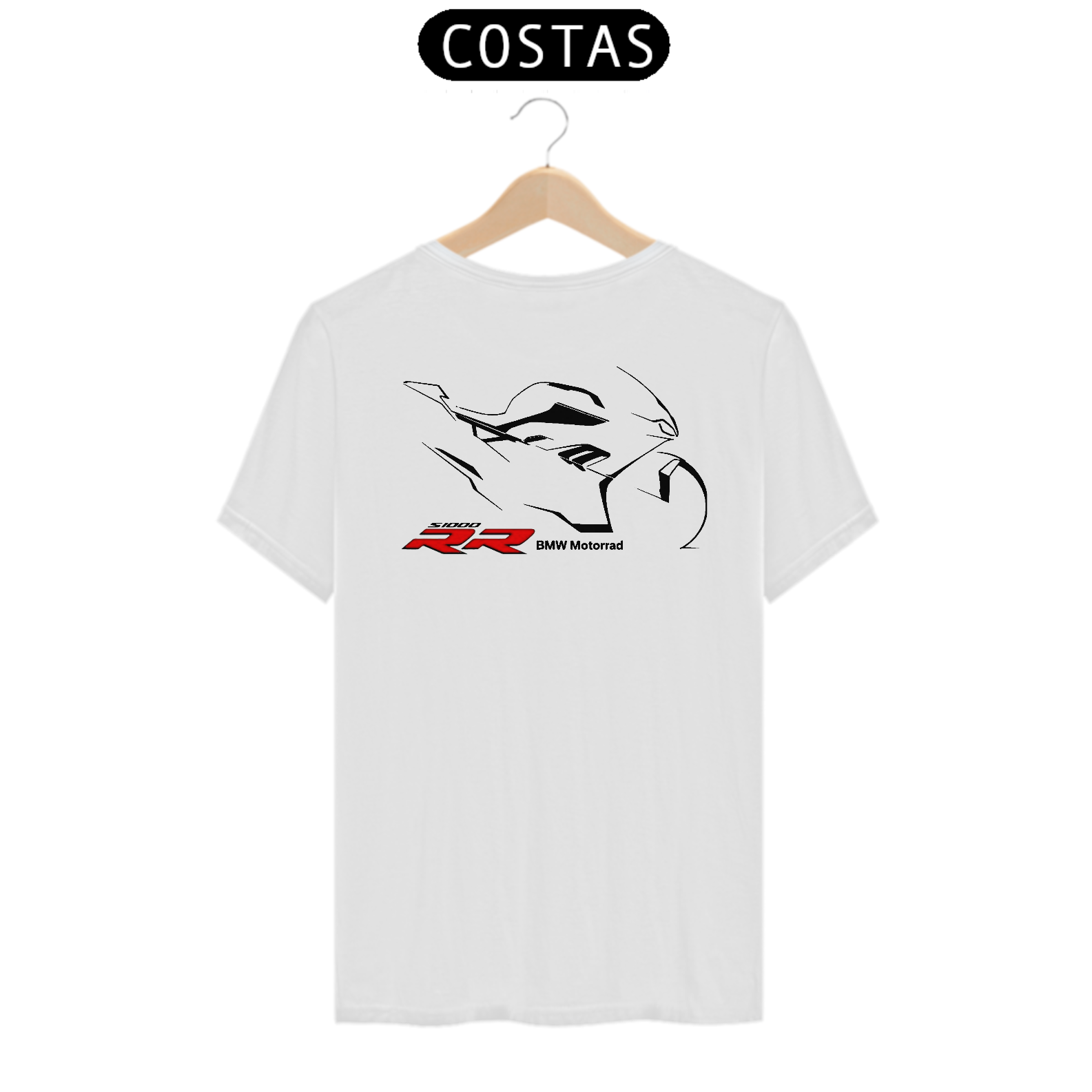 Camiseta Moto BMW RR - Estampa nas costas 