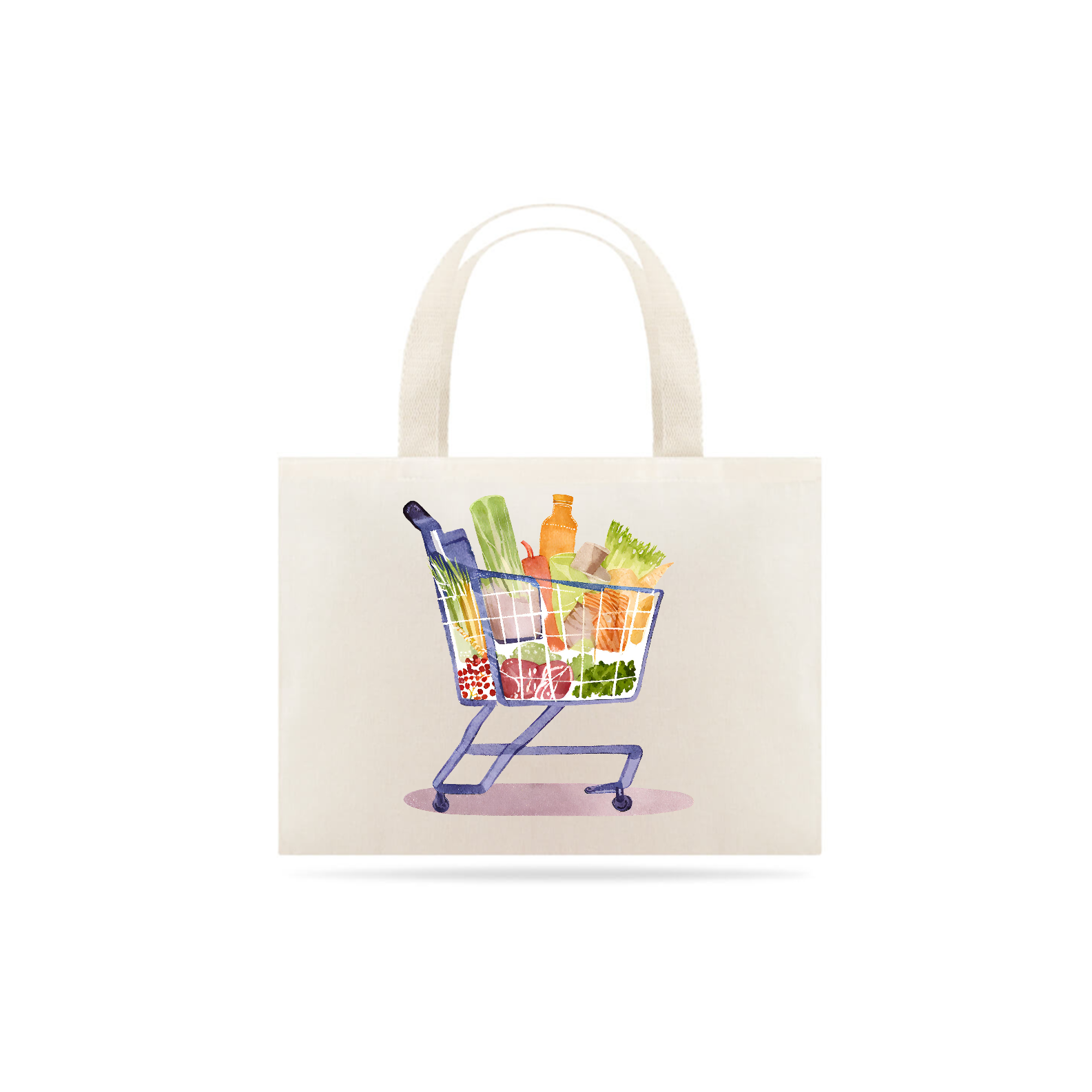 Nome do produto: Sacola Ecobag - Carrinho de Compras