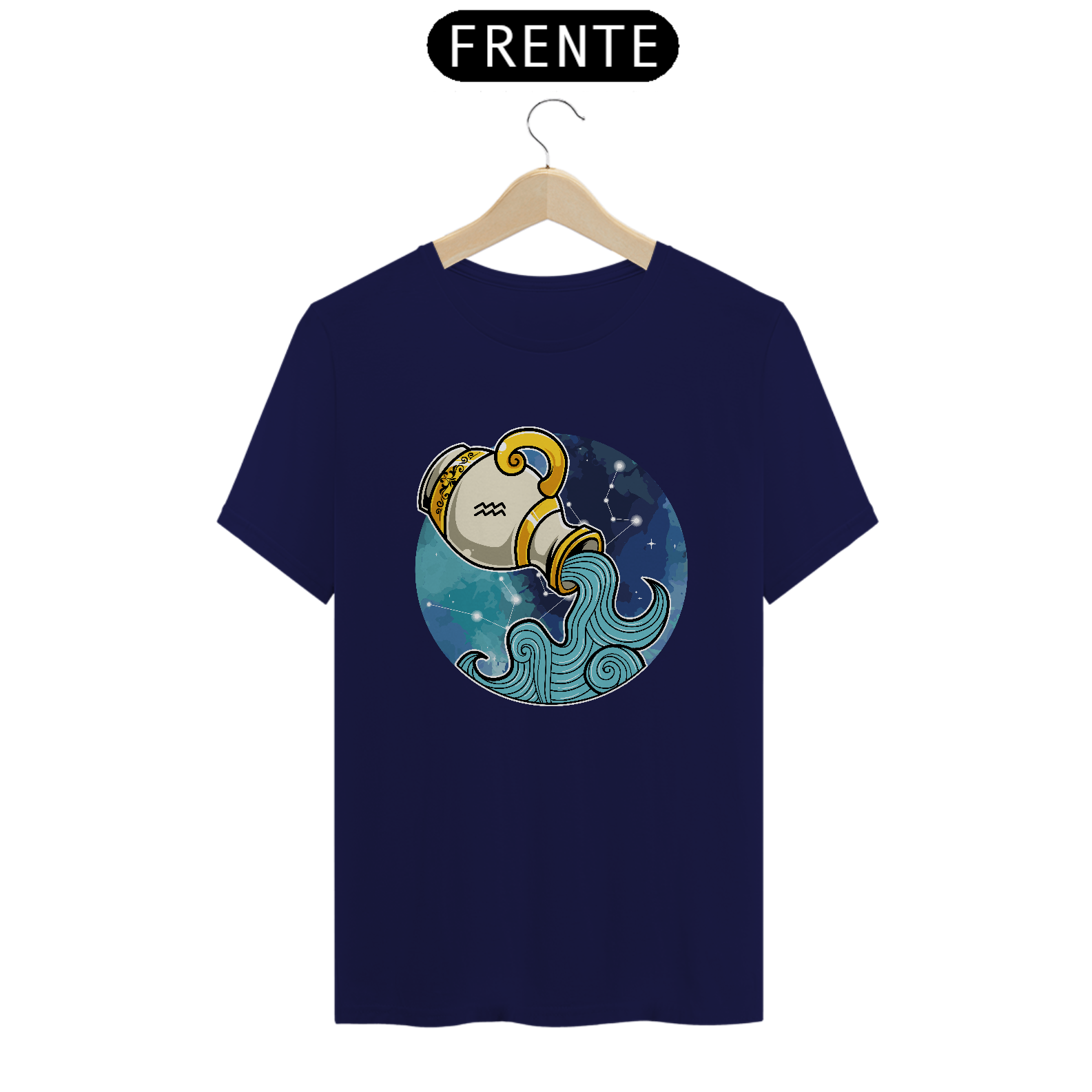 Camiseta Ânfora de Aquário Signo do Zodíaco Aquariano Unissex