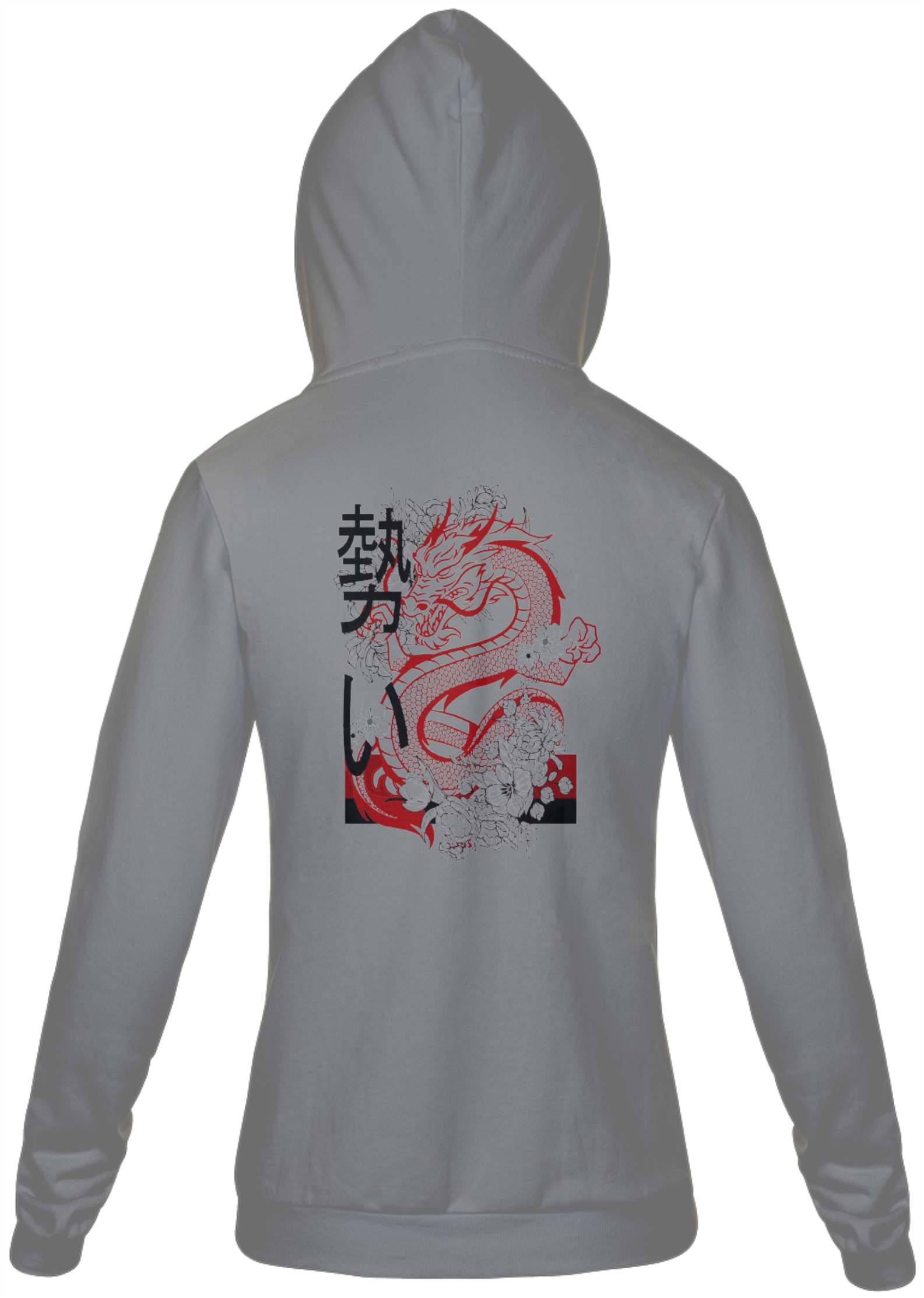 MOLETOM COM ZIPER DRAGÃO VERMELHO