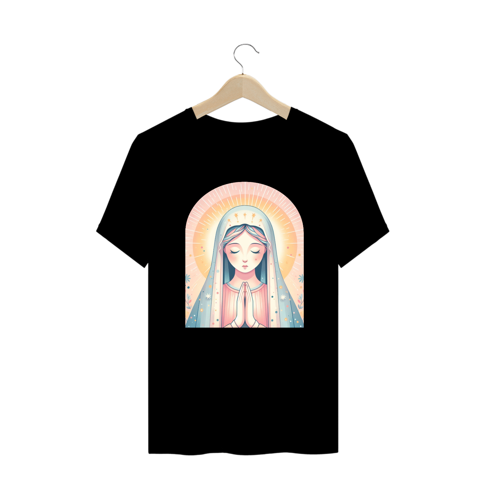 Camiseta Plus Size - Nossa Senhora Rezando