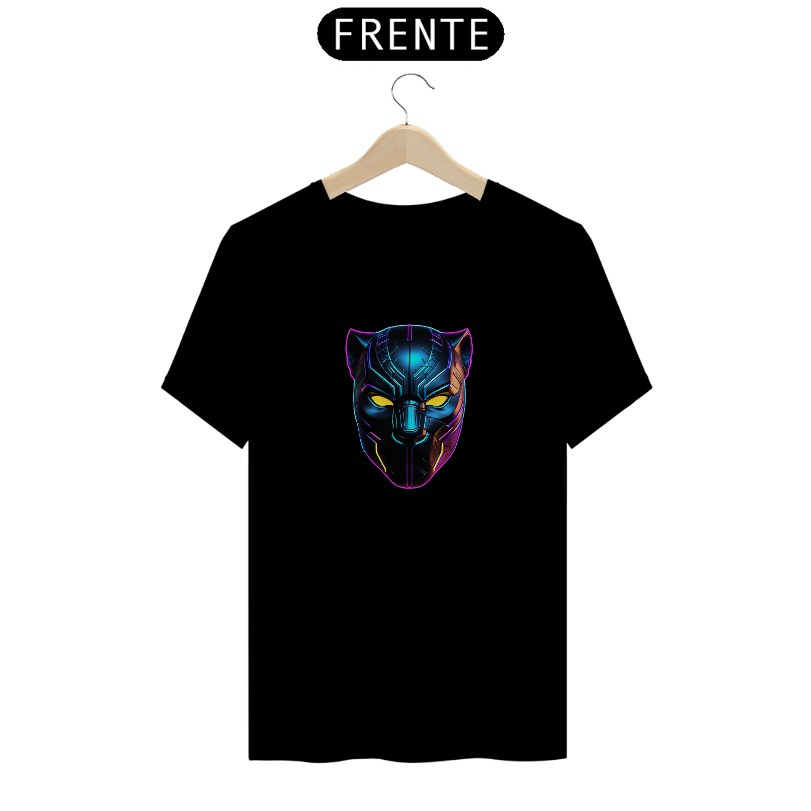 Camiseta Pantera Negra Neon - Black Panter