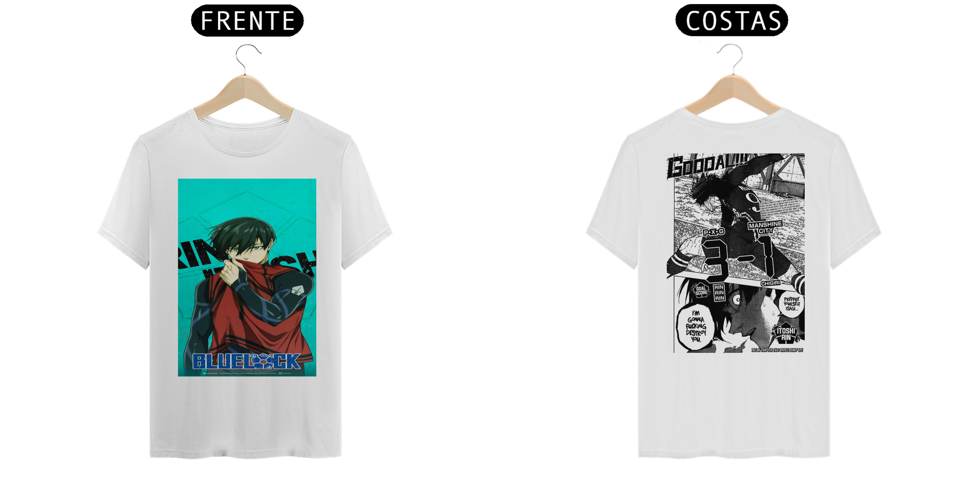 camiseta rin itoshi blue lock