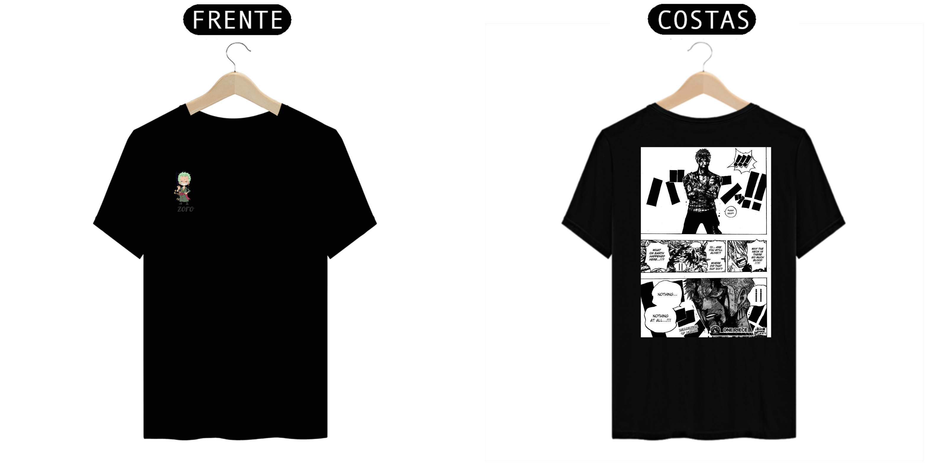 one piece zoro camiseta