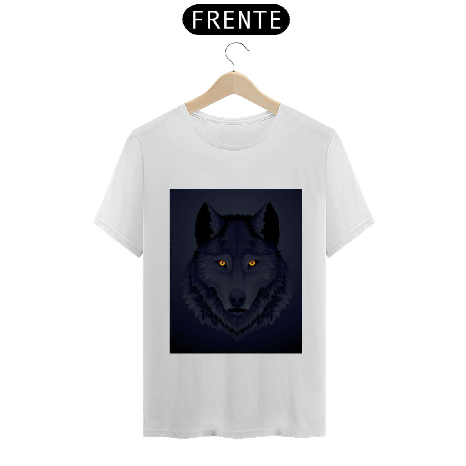 Camiseta estampa de lobo