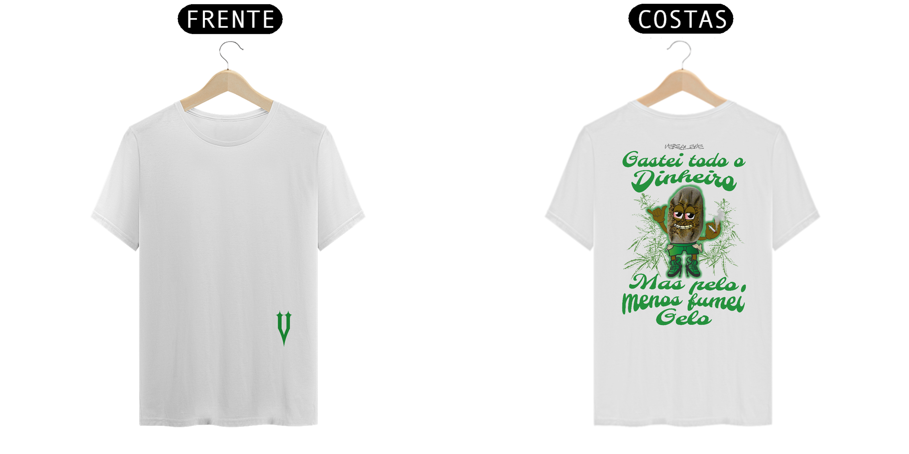 Camiseta Pelo Menos Fumei Gelo Versal.Ene