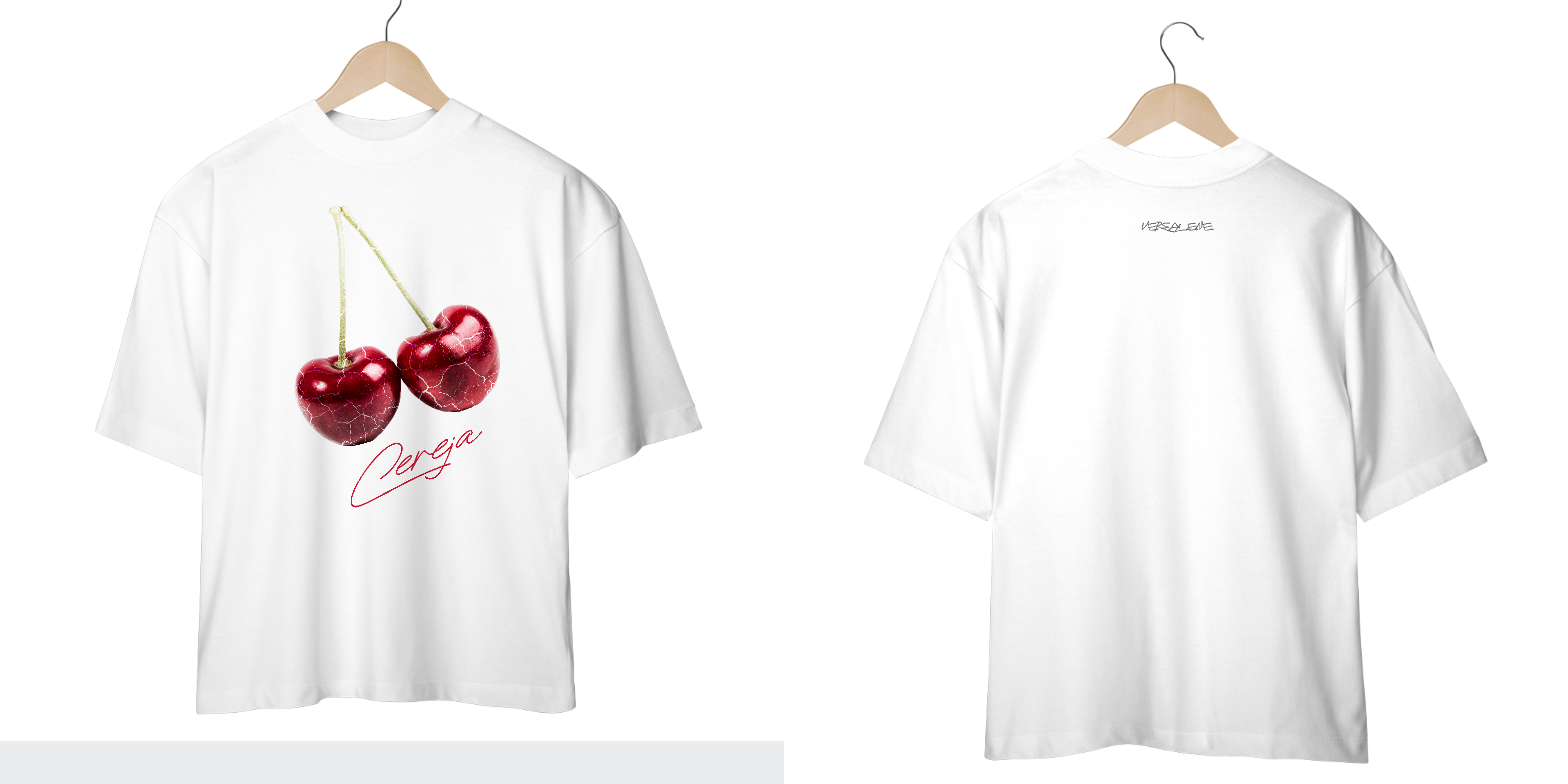 Camiseta Oversized Cereja