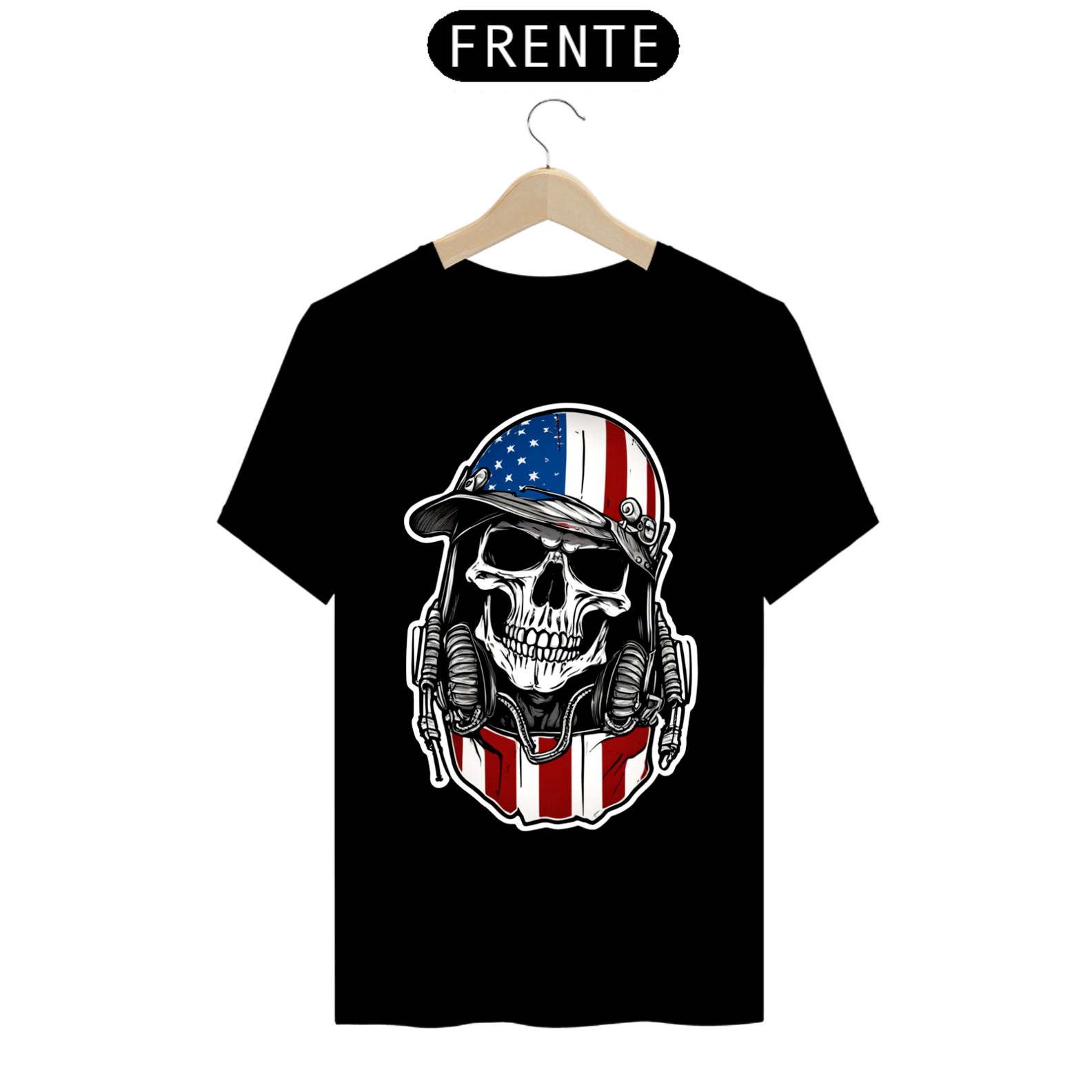 CAMISETA - USA SKULL 4