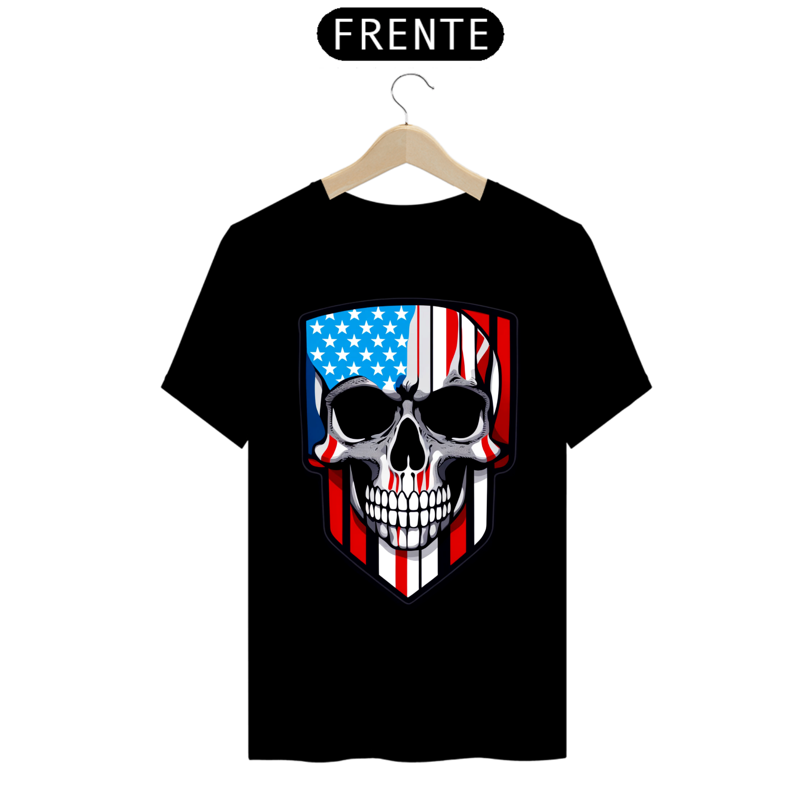 CAMISETA - USA SKULL 5