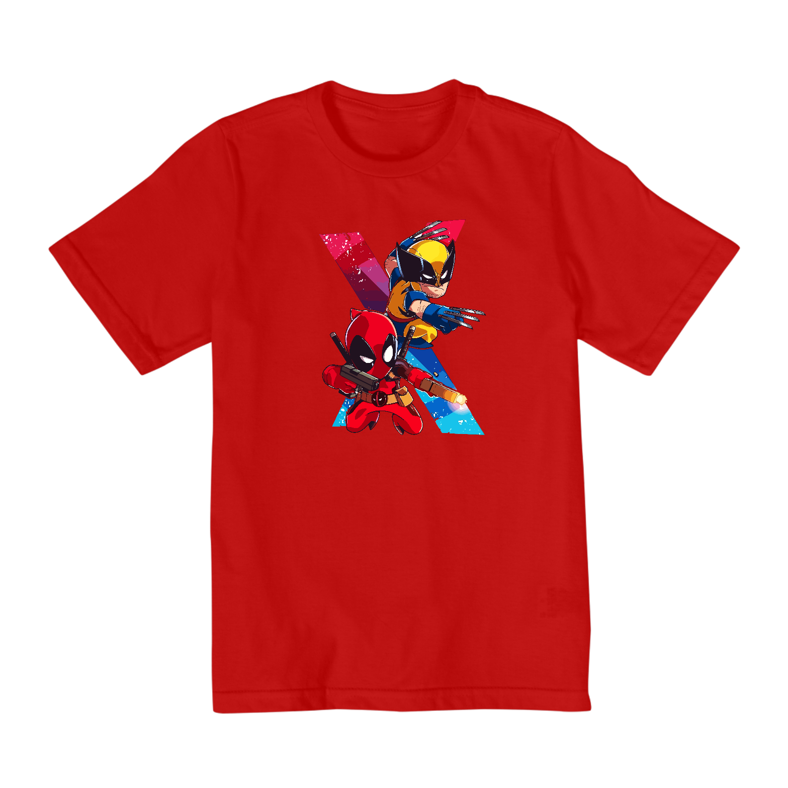 Camiseta Wolverine & deadpool Quality Infantil (10 A 14)