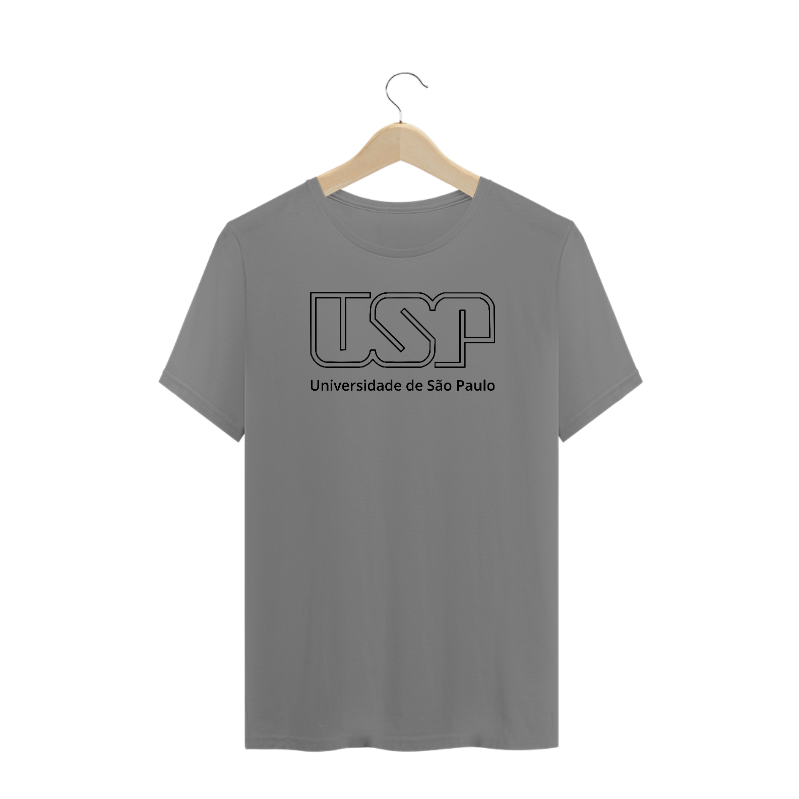 Camiseta Letras USP Plus Size G1 ao G4 Cores Branca e Cinza