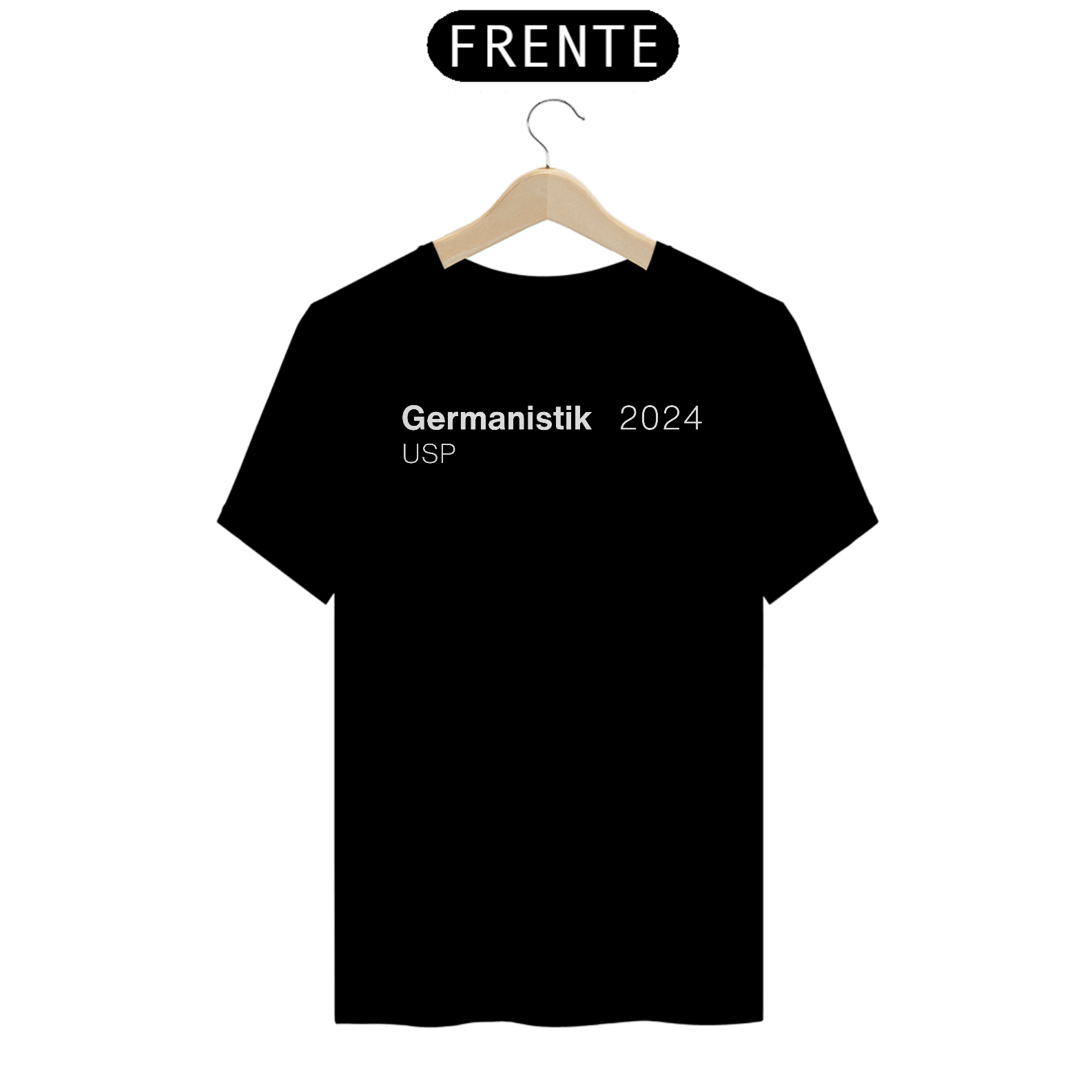 Camiseta Letras USP 2024 Alemão Modelo 1 Várias Cores