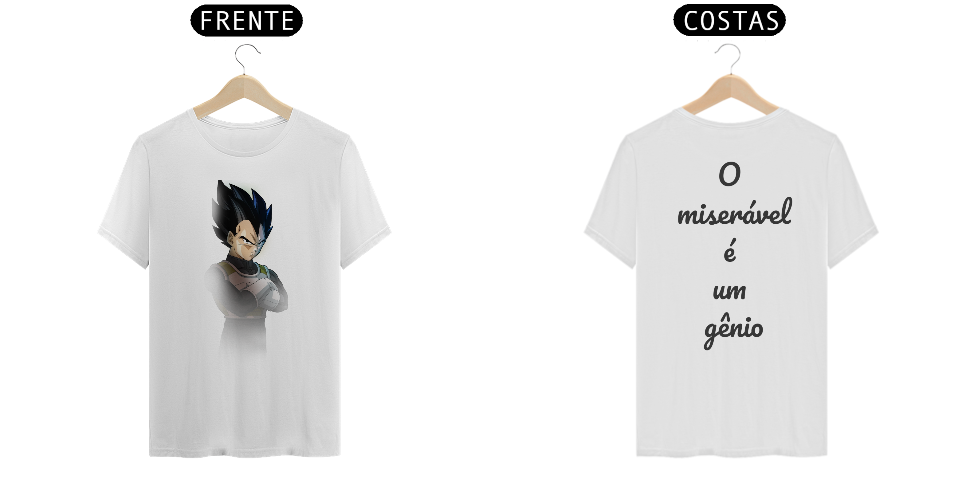 Camiseta Vegeta O MISERAVEL É UM GÊNIO