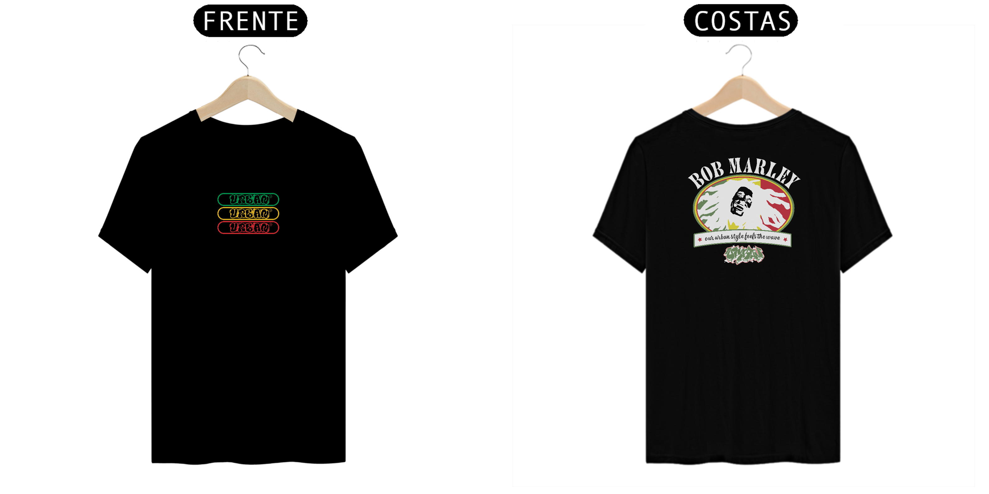 CAMISA BOB MARLEY URBAN STORE ( PRETA) 