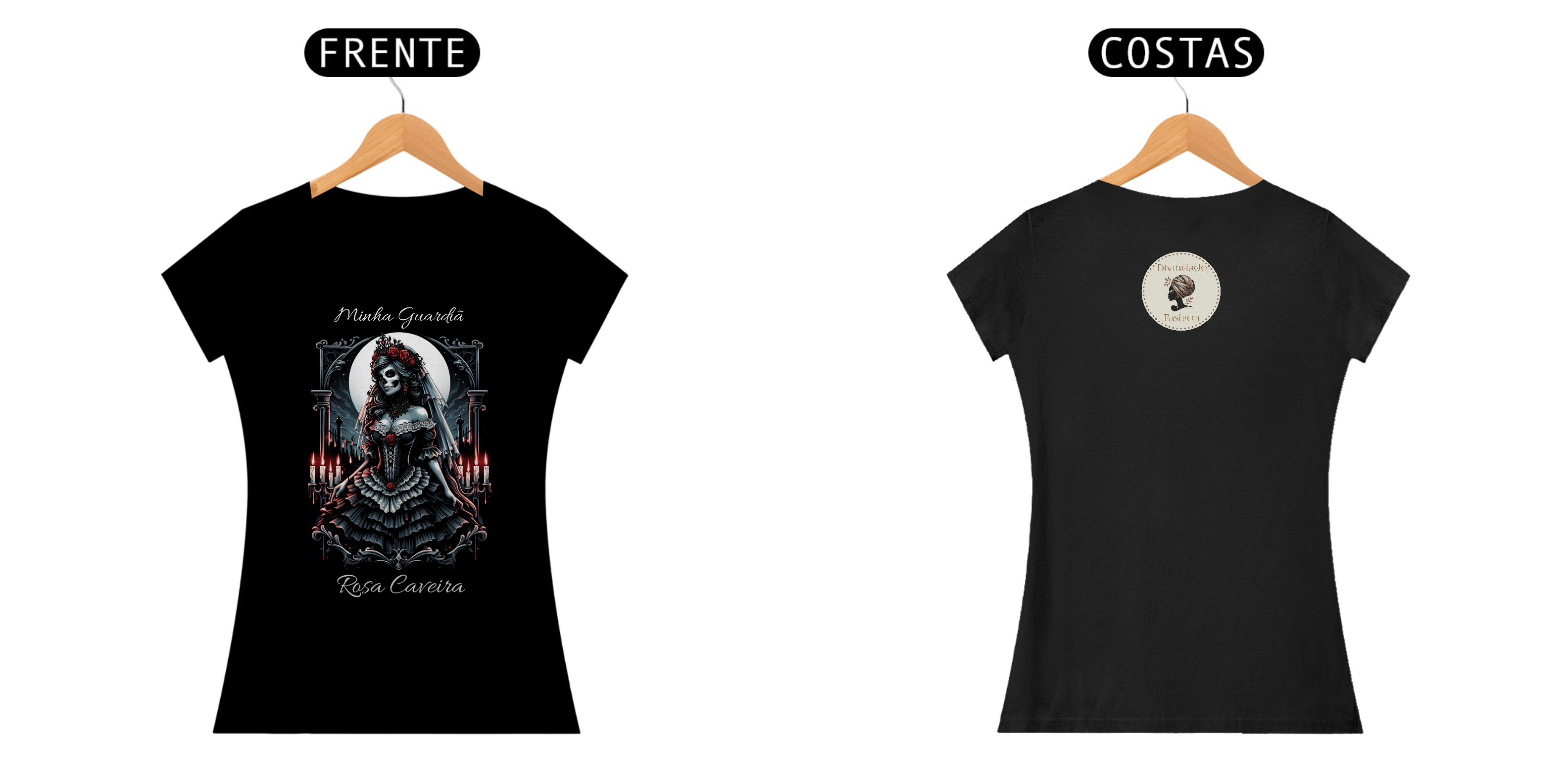 Camiseta Rosa Caveira