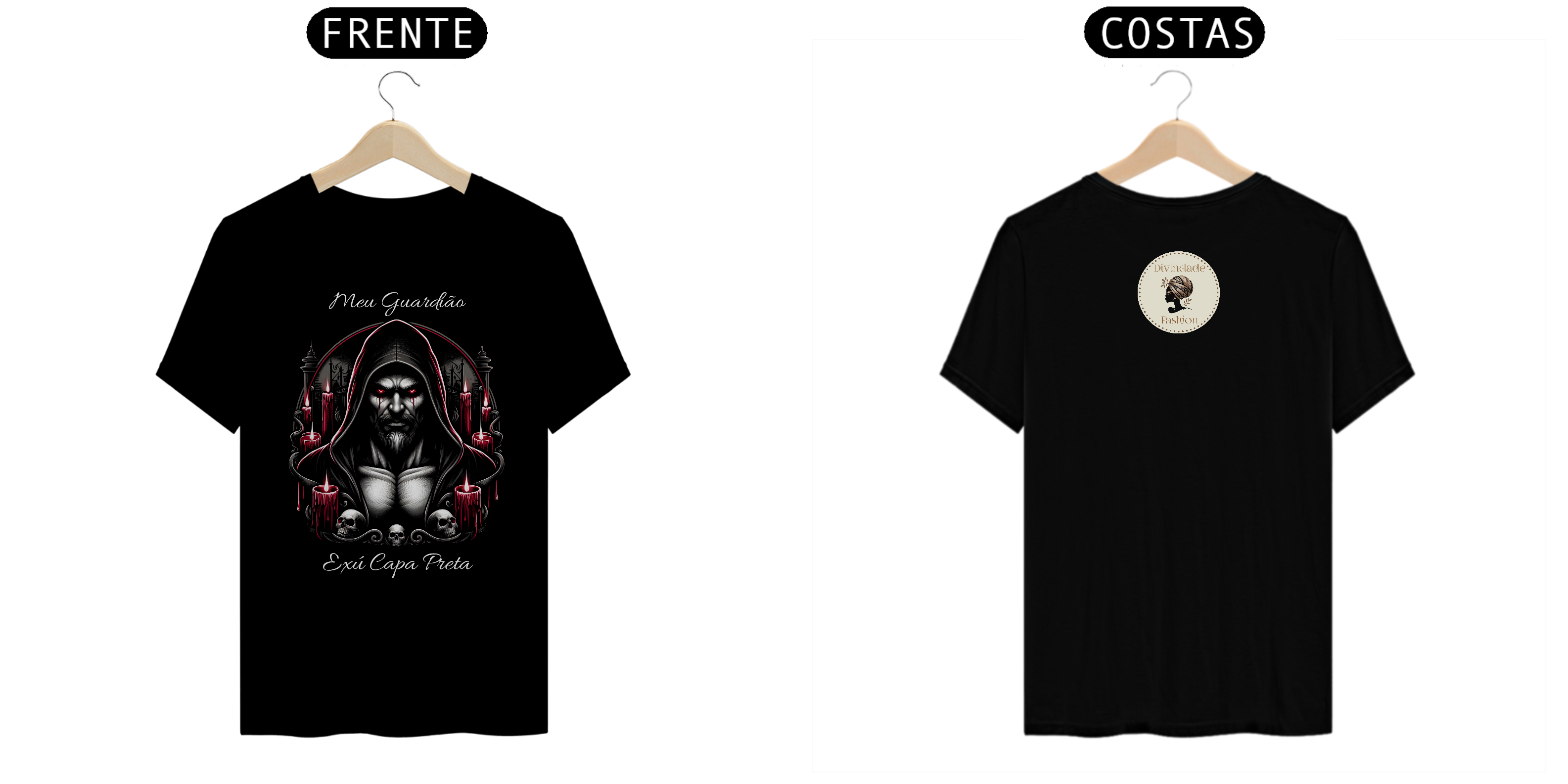 Camiseta Unissex Exú Capa Preta